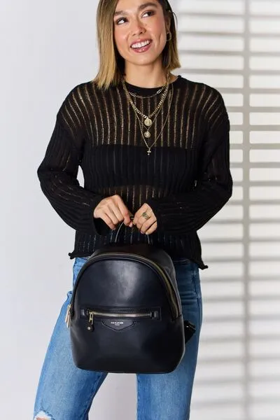 David Jones Vegan Leather Backpack