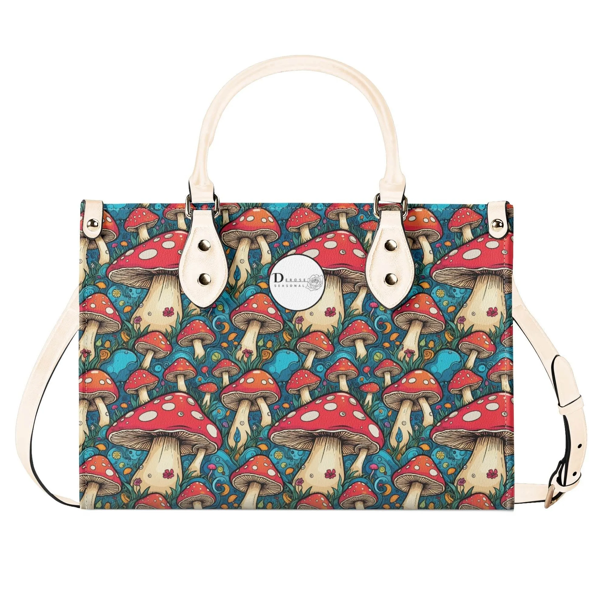 Deathcap Mushroom Luxury Women Leather Handbag (3 sizes)