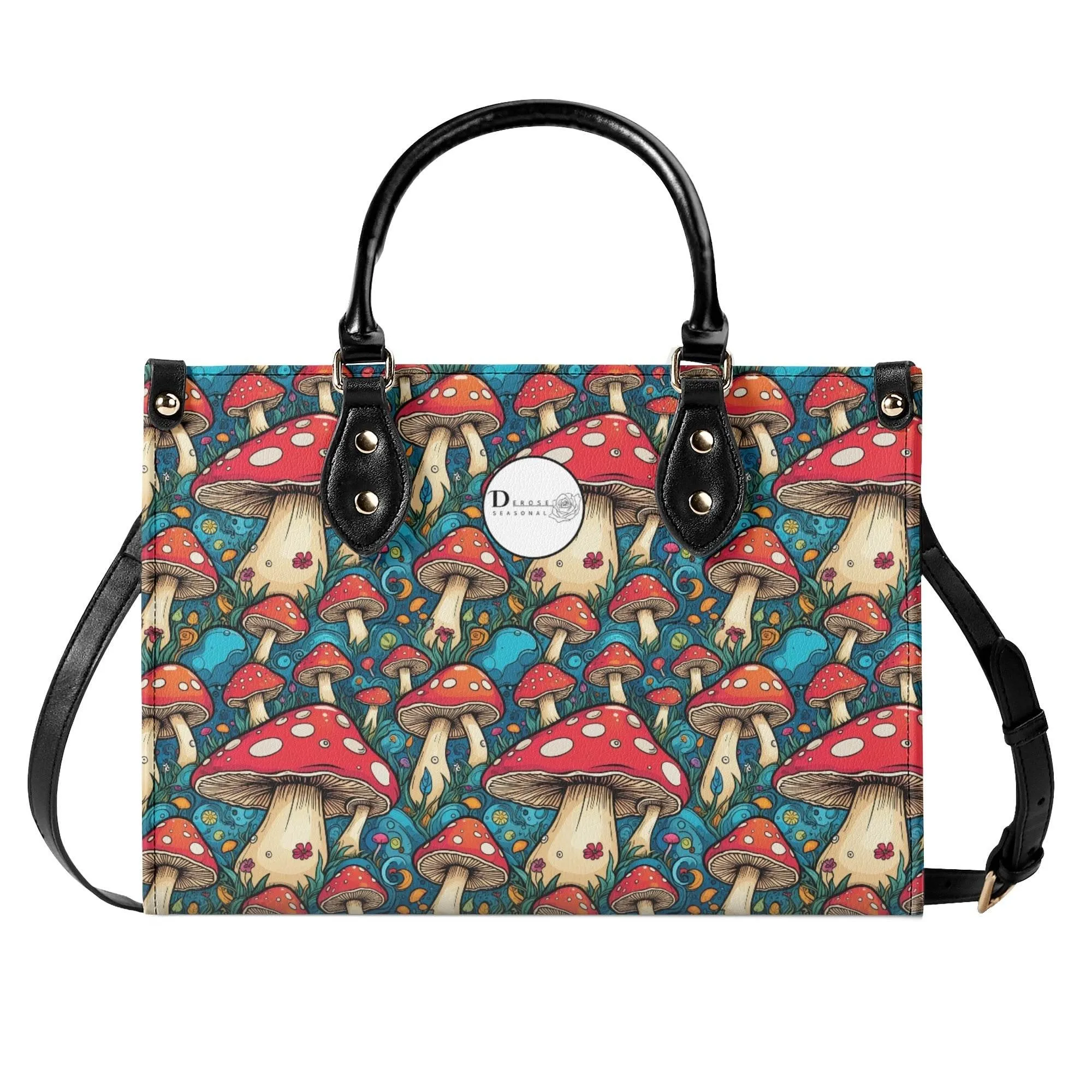 Deathcap Mushroom Luxury Women Leather Handbag (3 sizes)