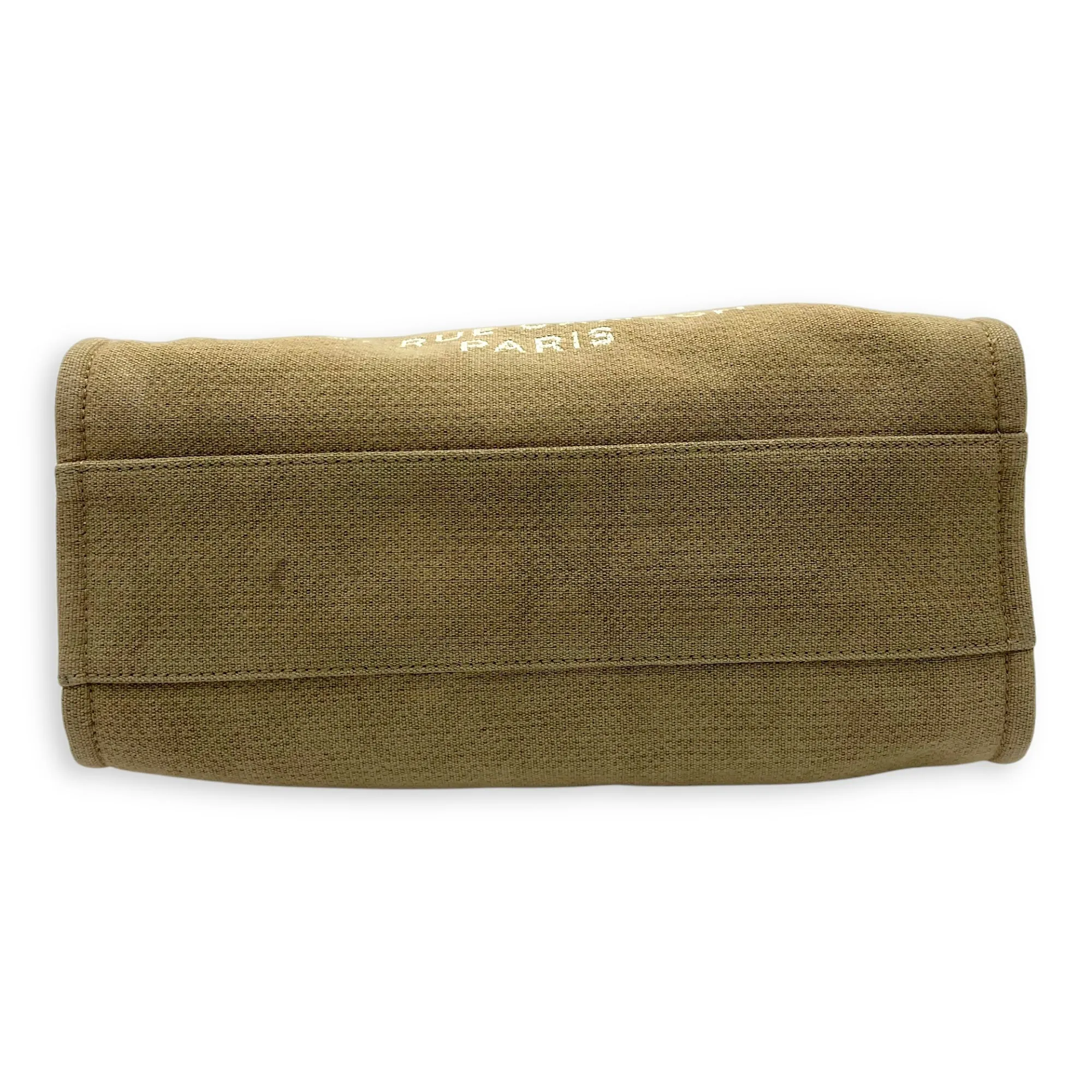Deauville Tote Bag Beige in Canvas, Silver hardware