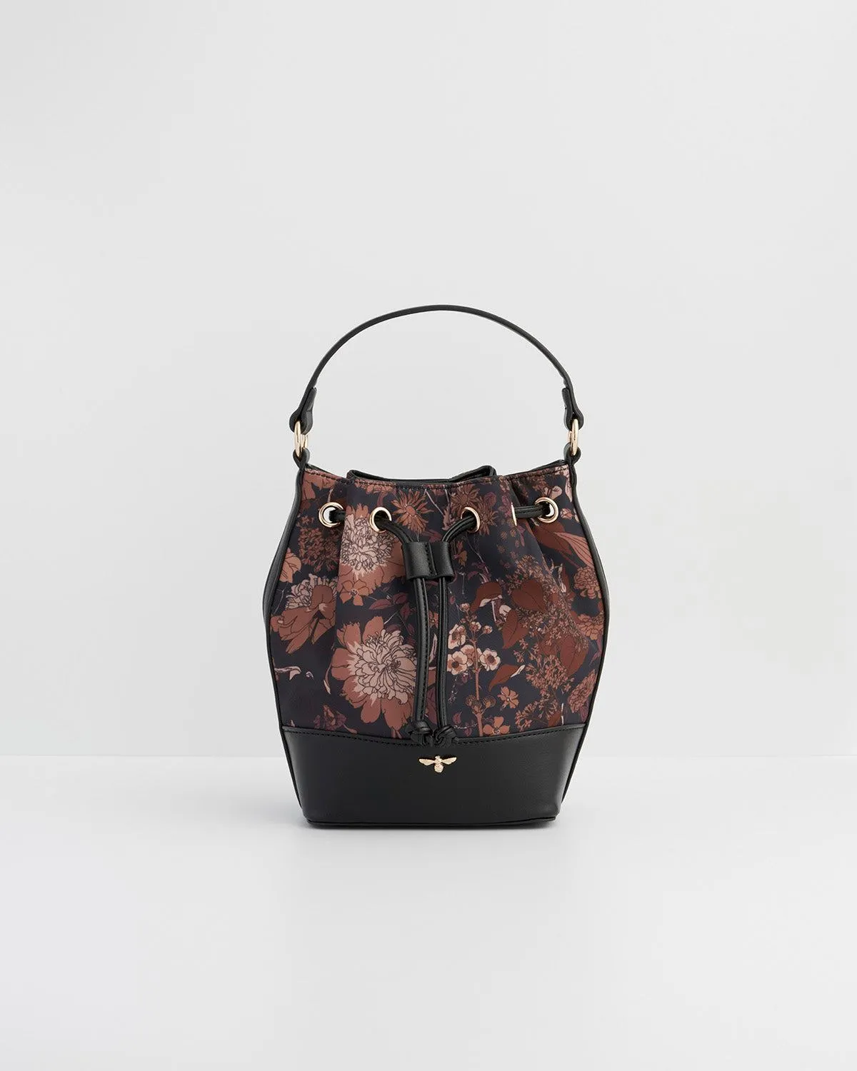 Deco Bloom Black Bucket Bag