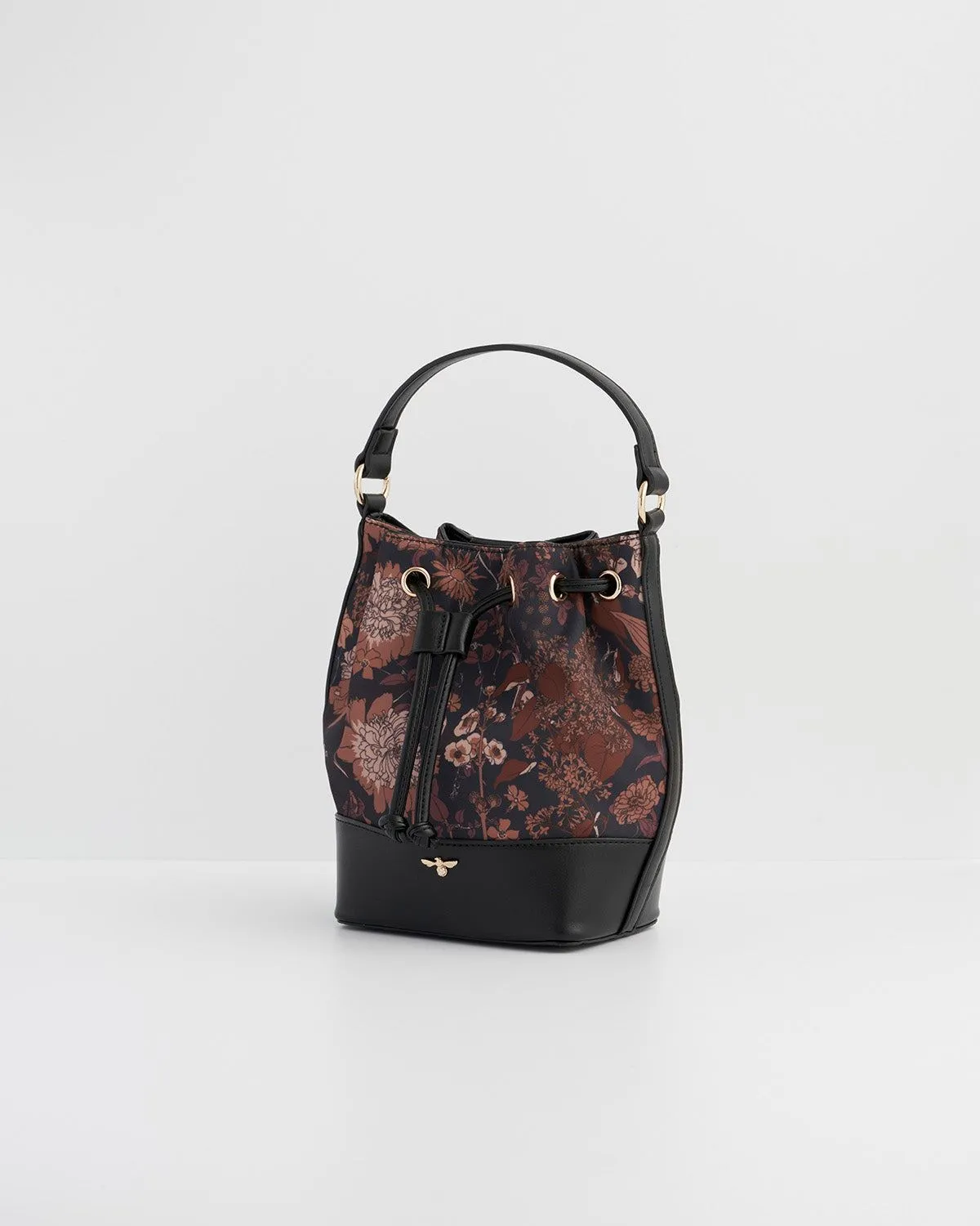 Deco Bloom Black Bucket Bag