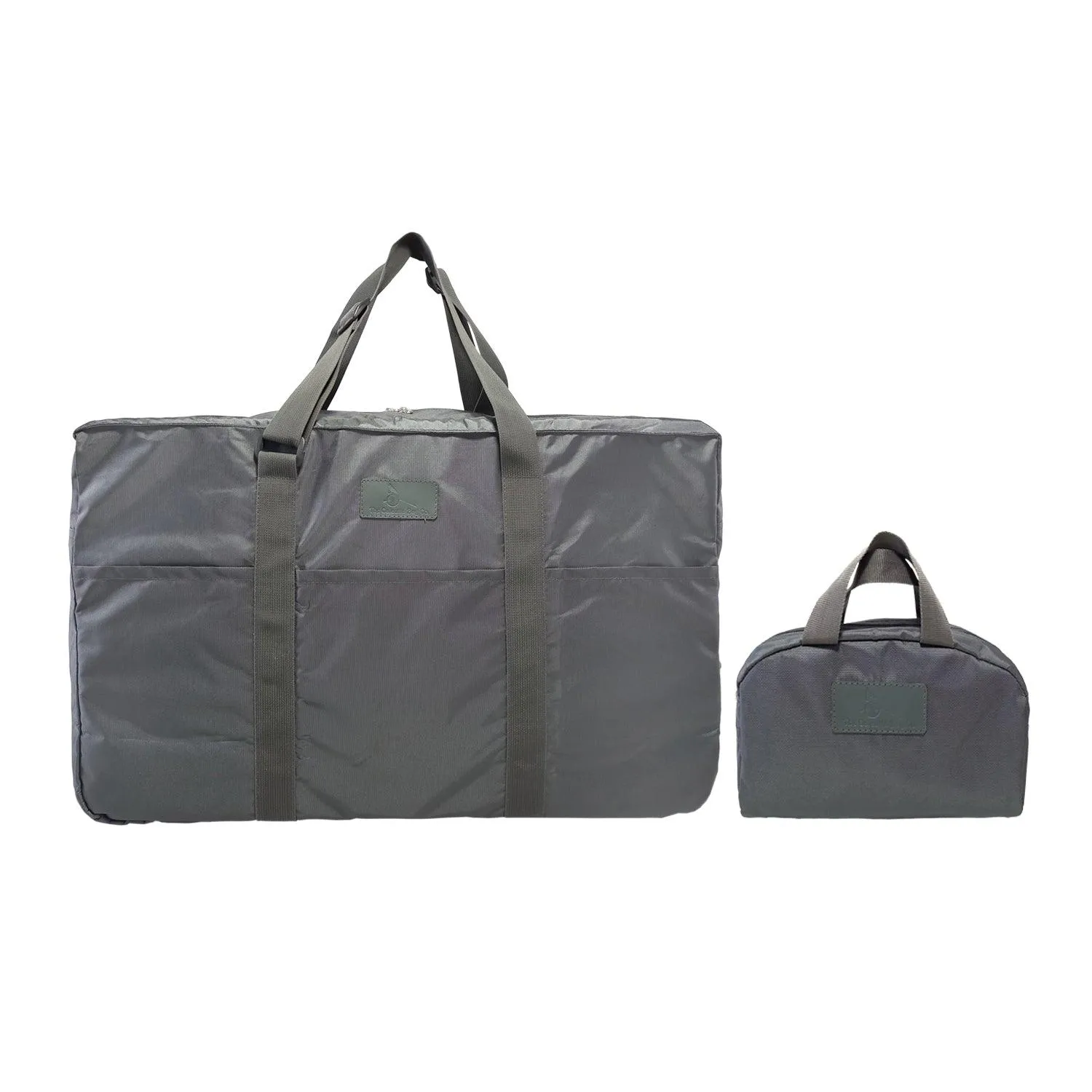 Deeya Ballistic Nylon Large Size Unisex Foldable Travel Duffle Bag with Small Cover Bag (Grey)