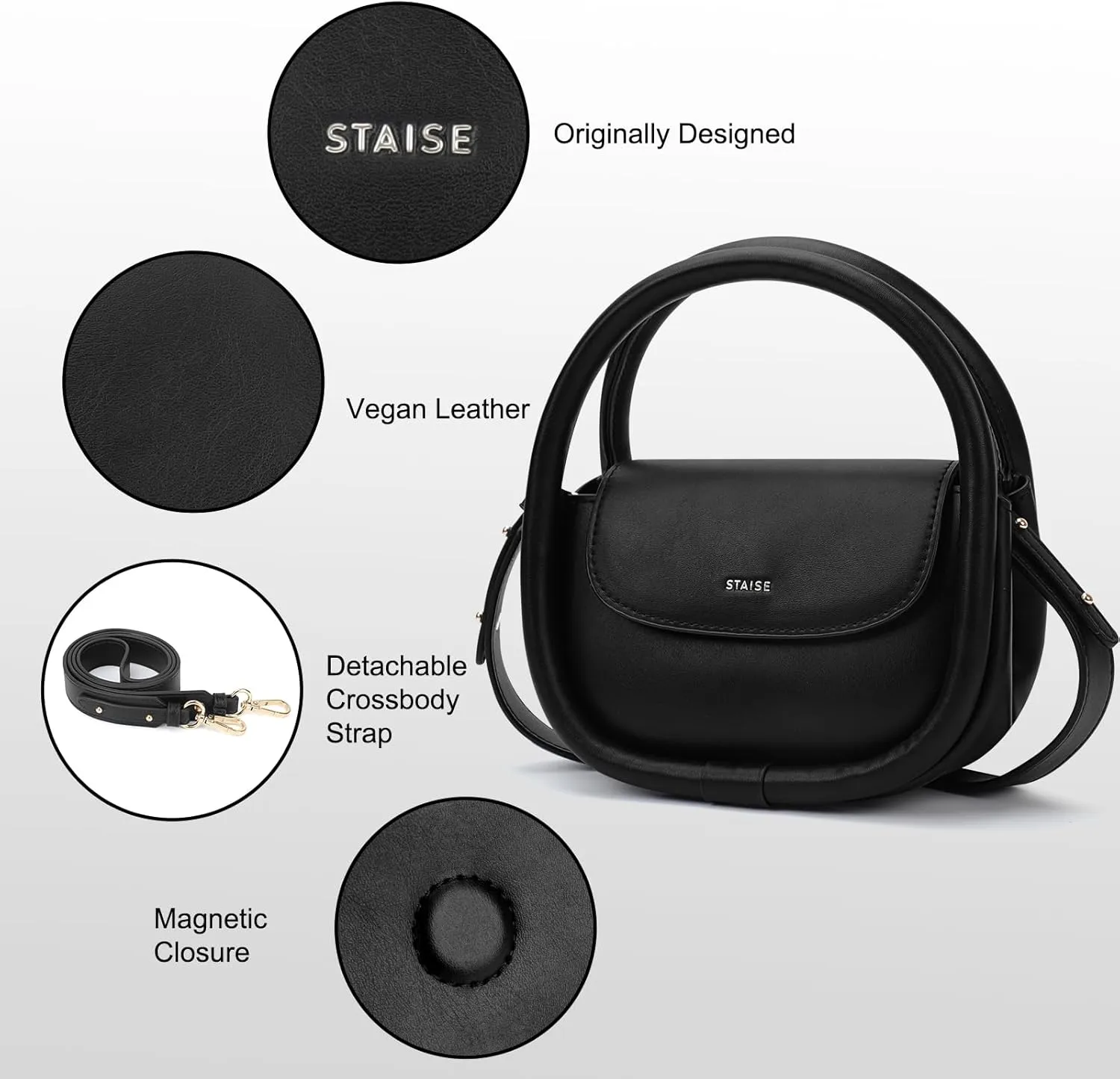 Designer Top Handle Shoulder Bags for Women, Trendy Mini Crossbody Purses, Womens Leather Handbags with Straps