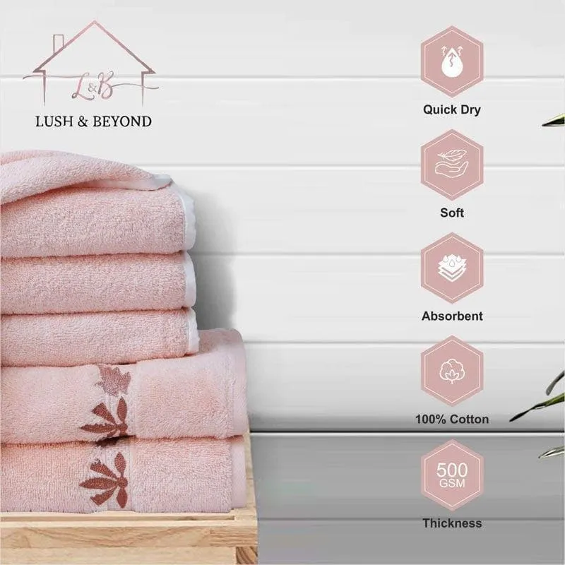 Diamondy Towel (Taupe) - Six Piece Set