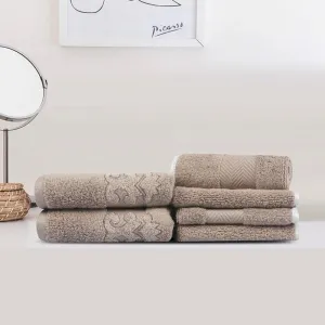 Diamondy Towel (Taupe) - Six Piece Set