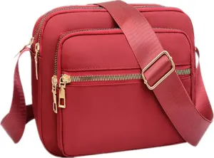 DIHKLCIO Nylon Crossbody Bags for Women Purses and Handbags Women's Casual Messenger Bags Waterproof Black Crossbody Purse
