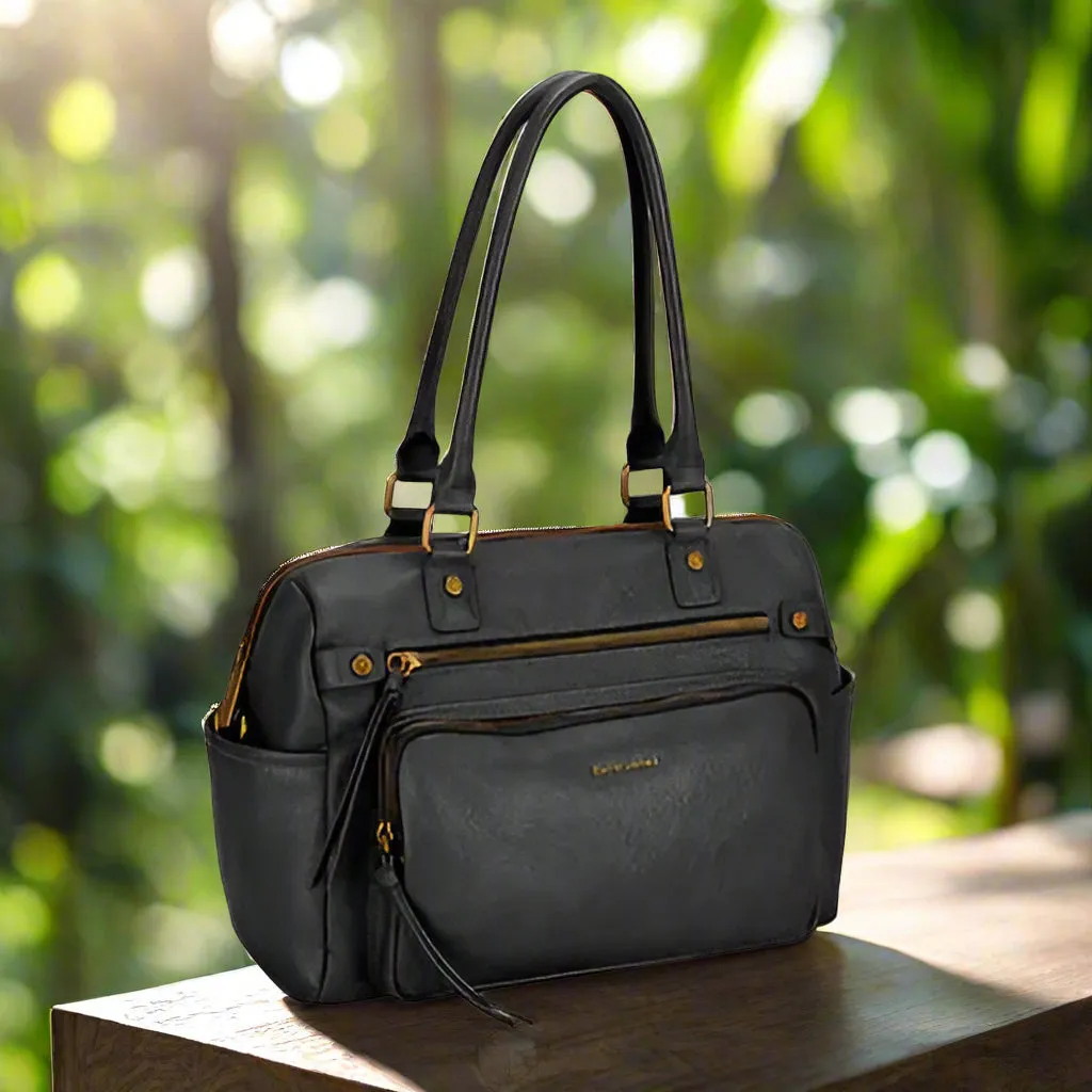 Diligence | David Jones Zipper Leather Handbag