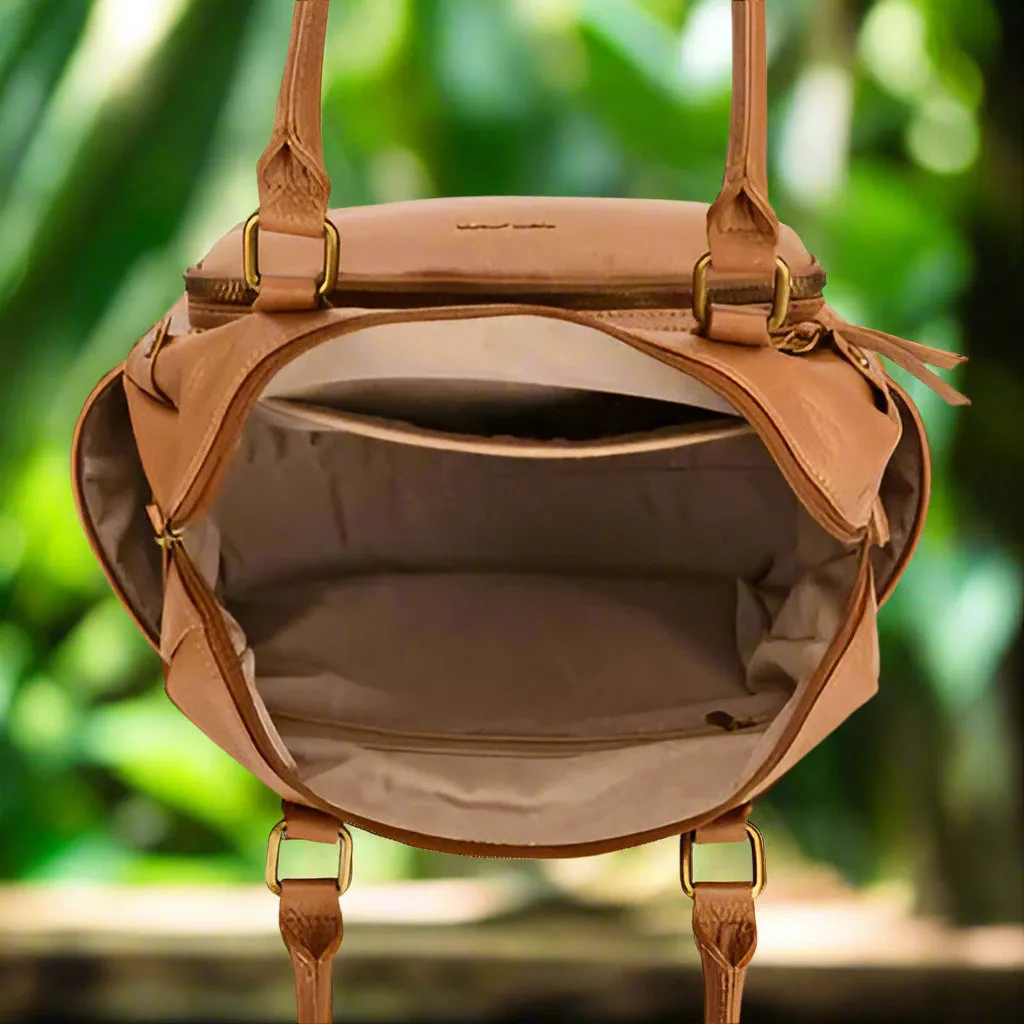 Diligence | David Jones Zipper Leather Handbag