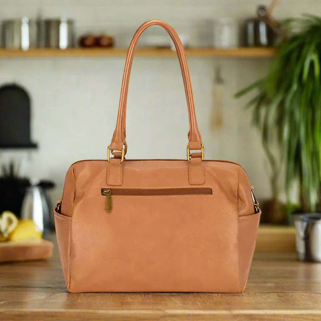 Diligence | David Jones Zipper Leather Handbag