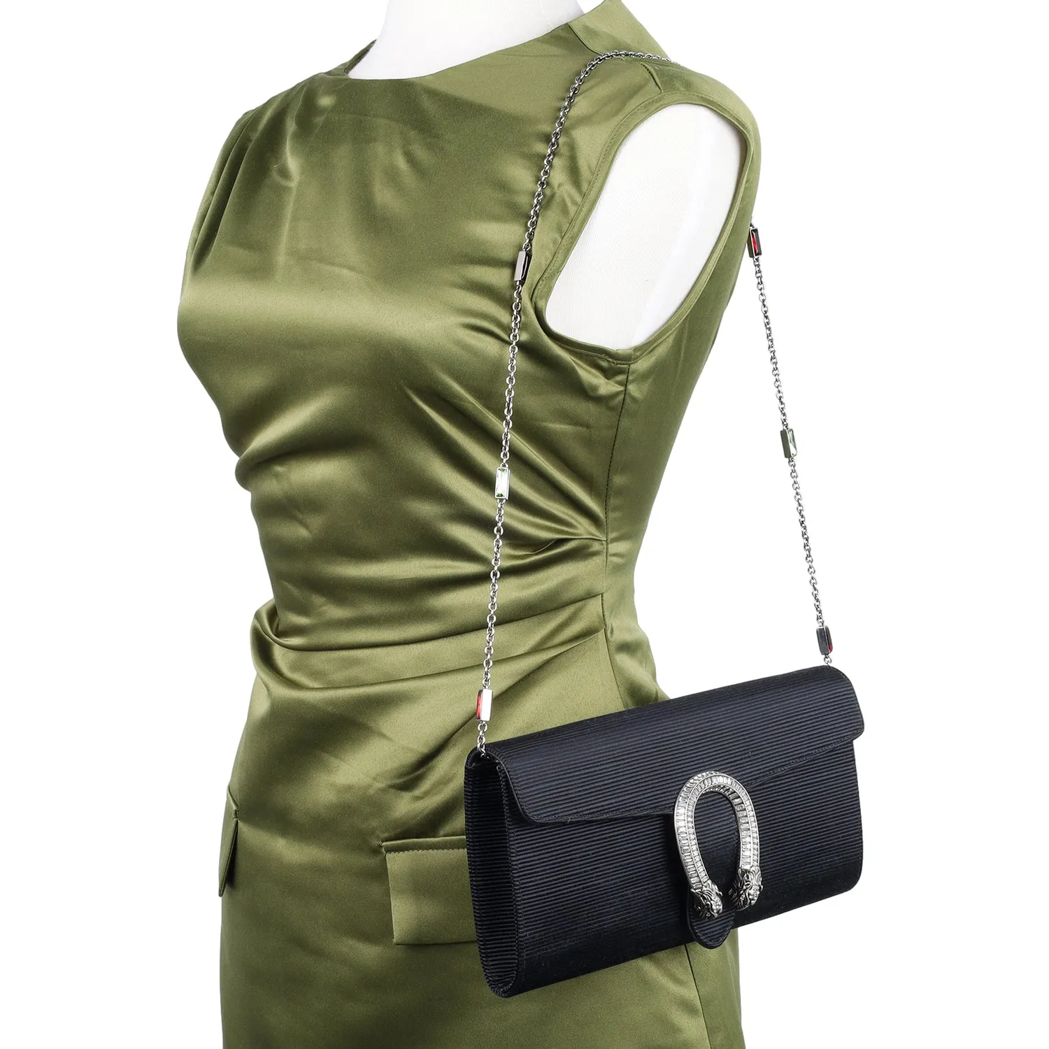 Dionysus Satin Clutch Bag