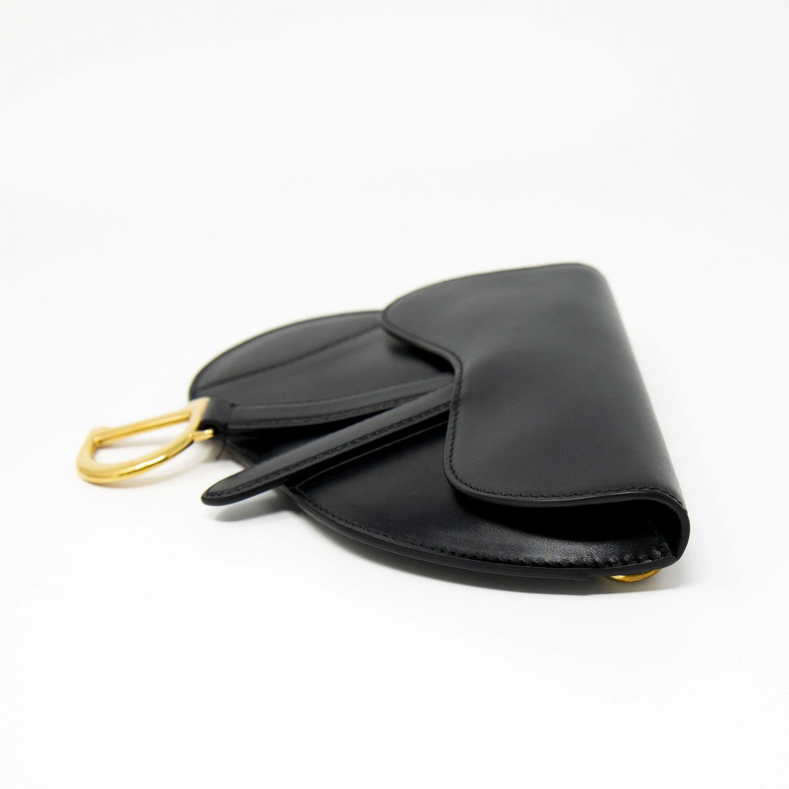 Dior Black Saddle Belt Pouch