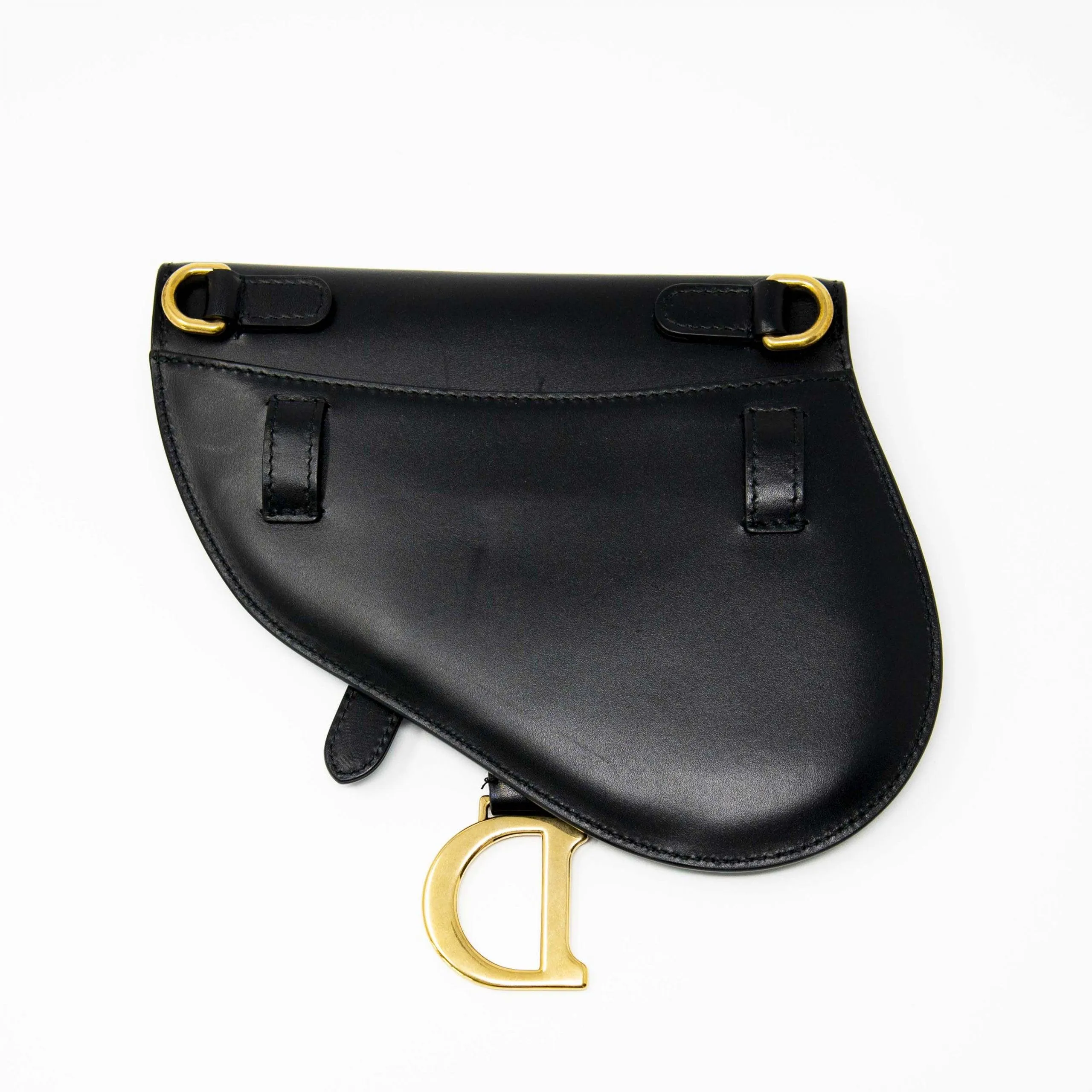 Dior Black Saddle Belt Pouch