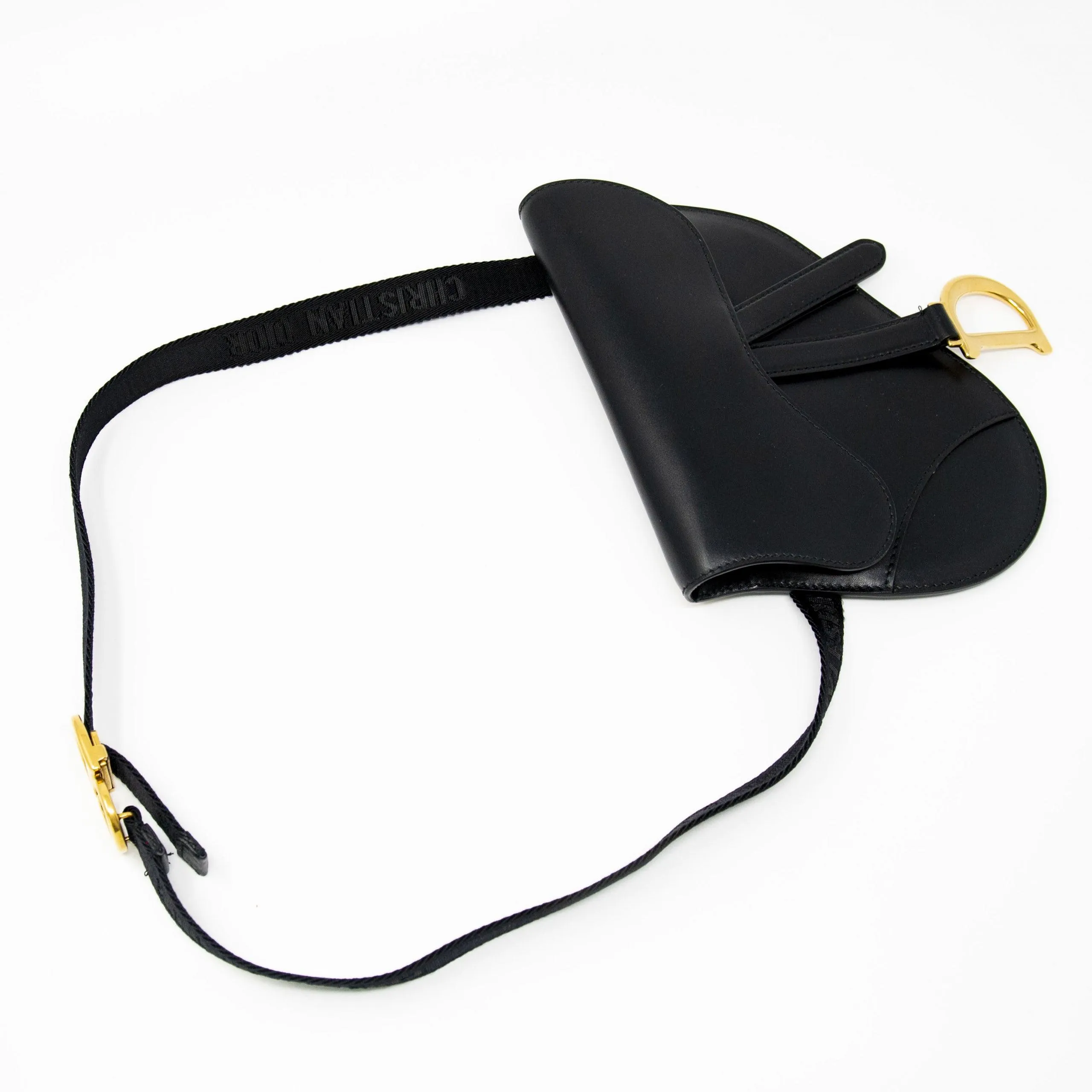 Dior Black Saddle Belt Pouch