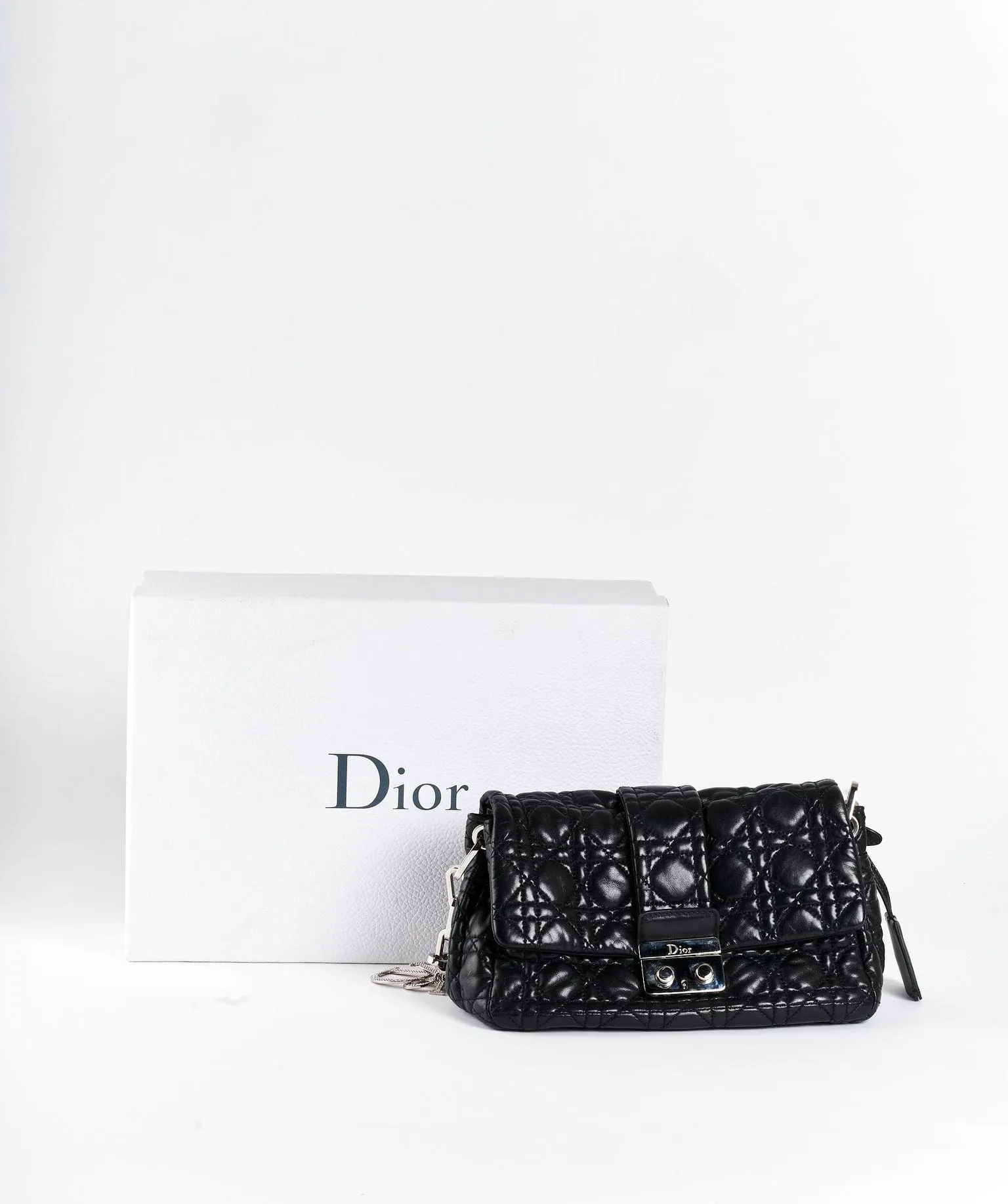 Dior Miss Dior Black Leather Bag PHW