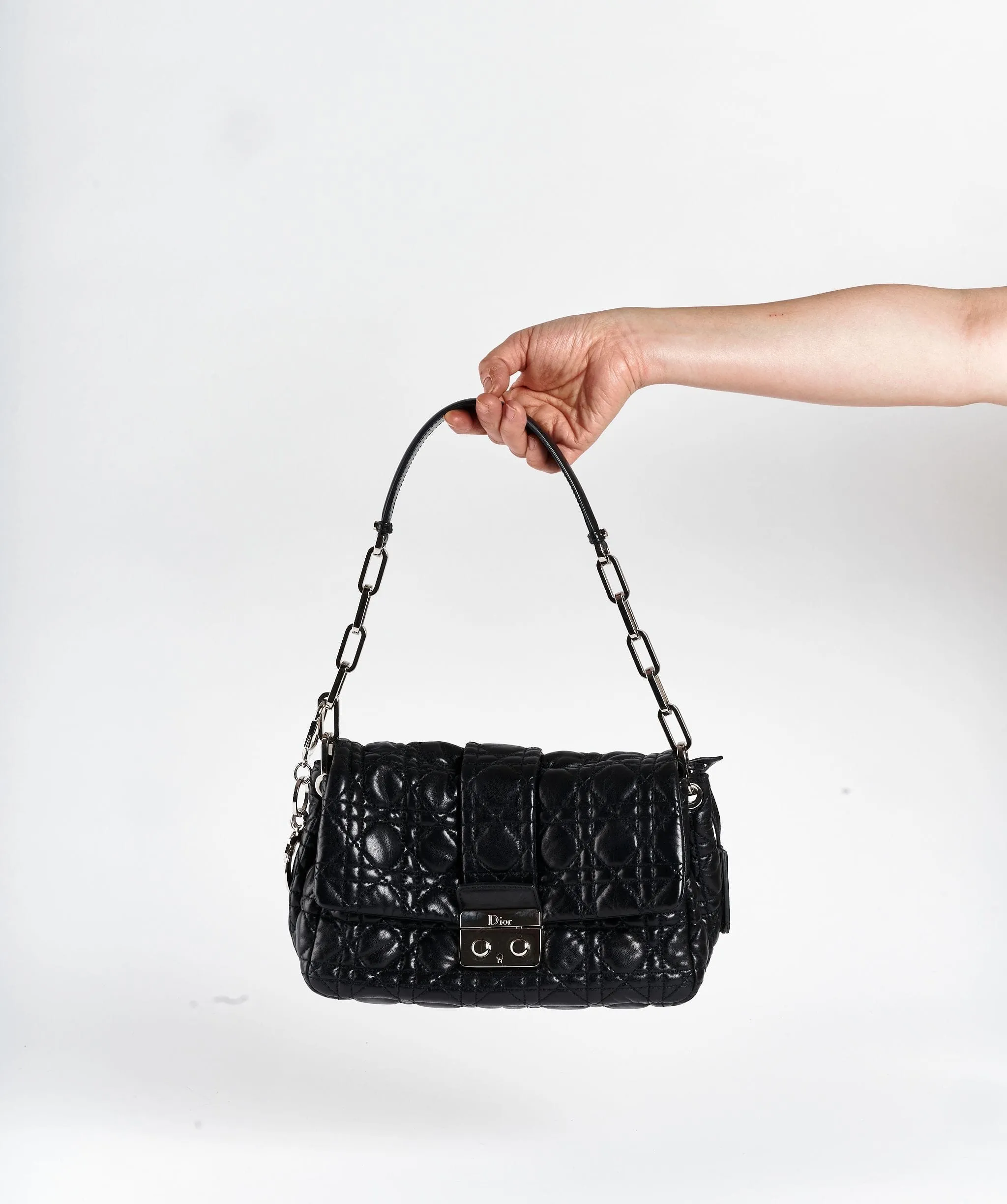Dior Miss Dior Black Leather Bag PHW
