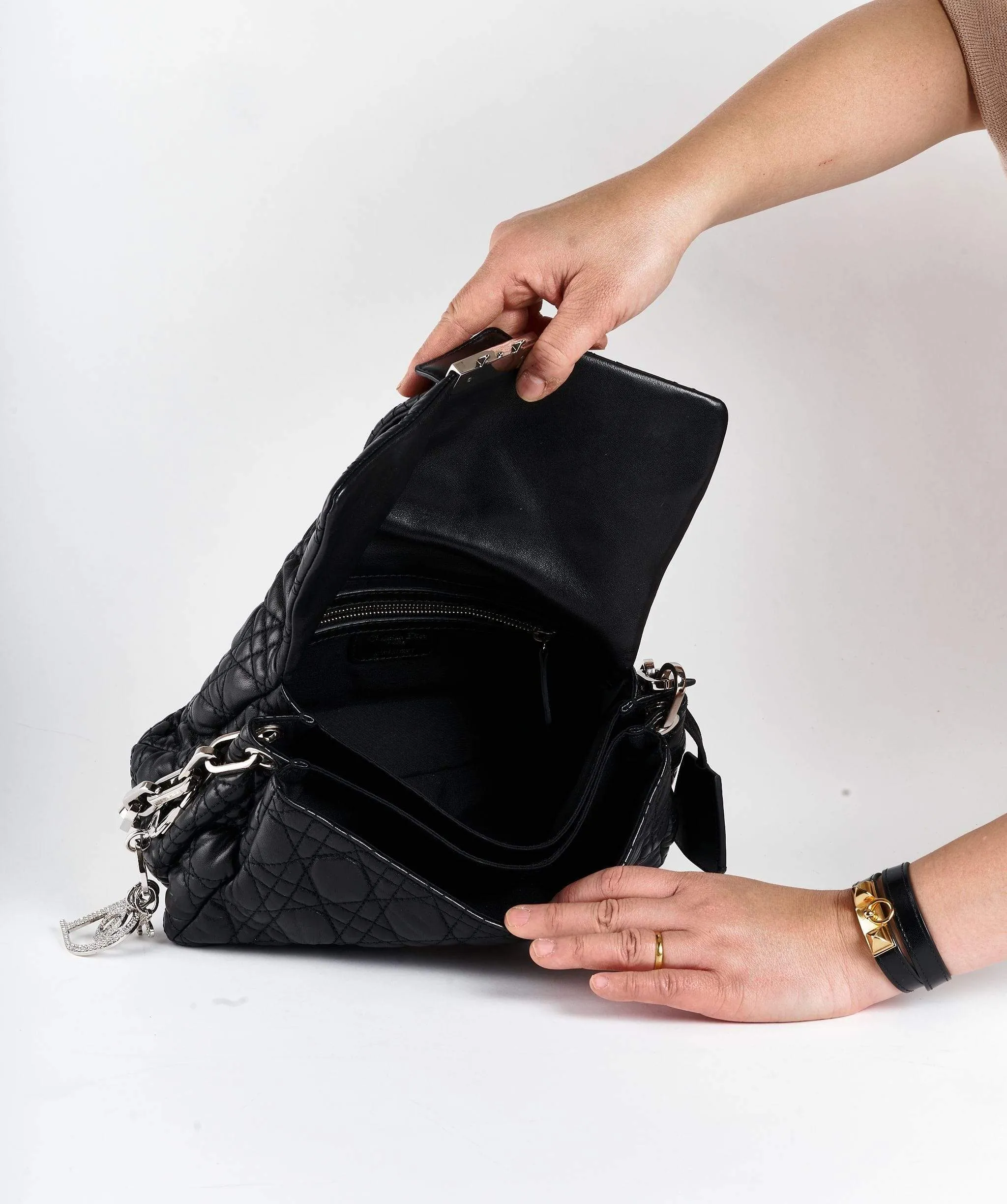 Dior Miss Dior Black Leather Bag PHW