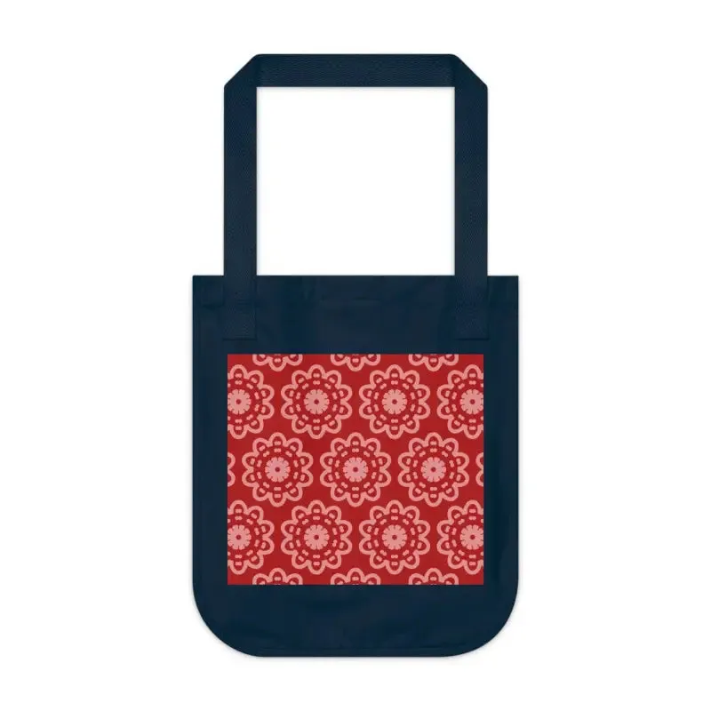 Dipaliz Vibrant Red Organic Canvas Tote Bag