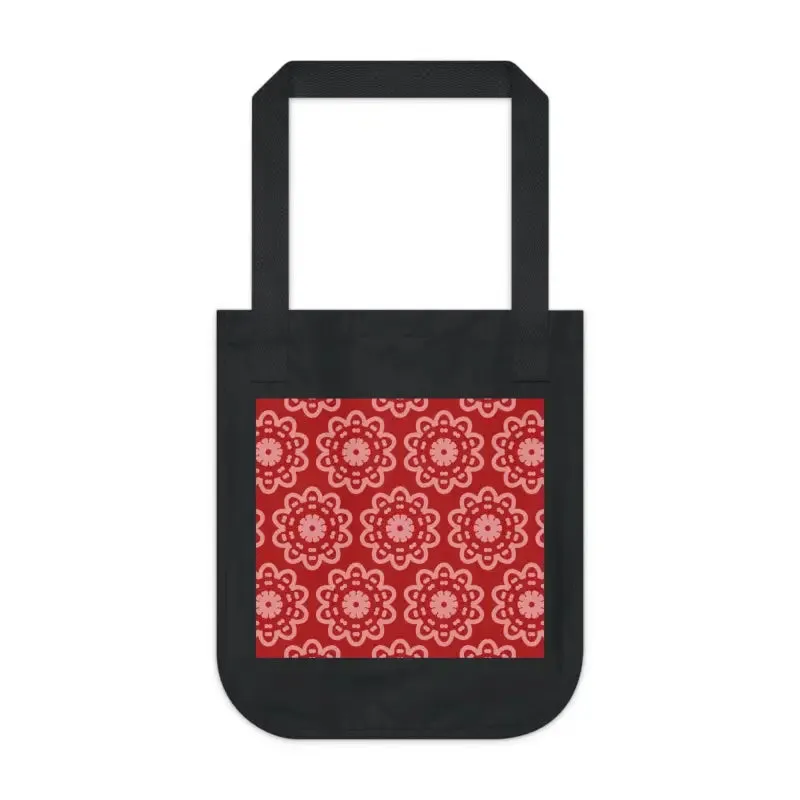 Dipaliz Vibrant Red Organic Canvas Tote Bag
