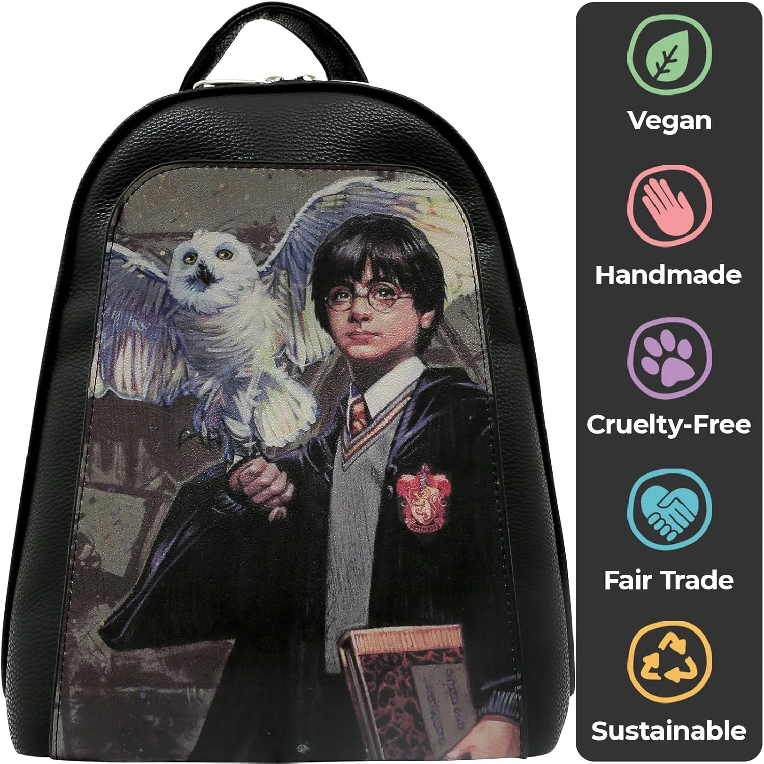 DOGO Small Backpack for Women - Vegan Leather and Unique Design Handmade Backpack Purse for Women
