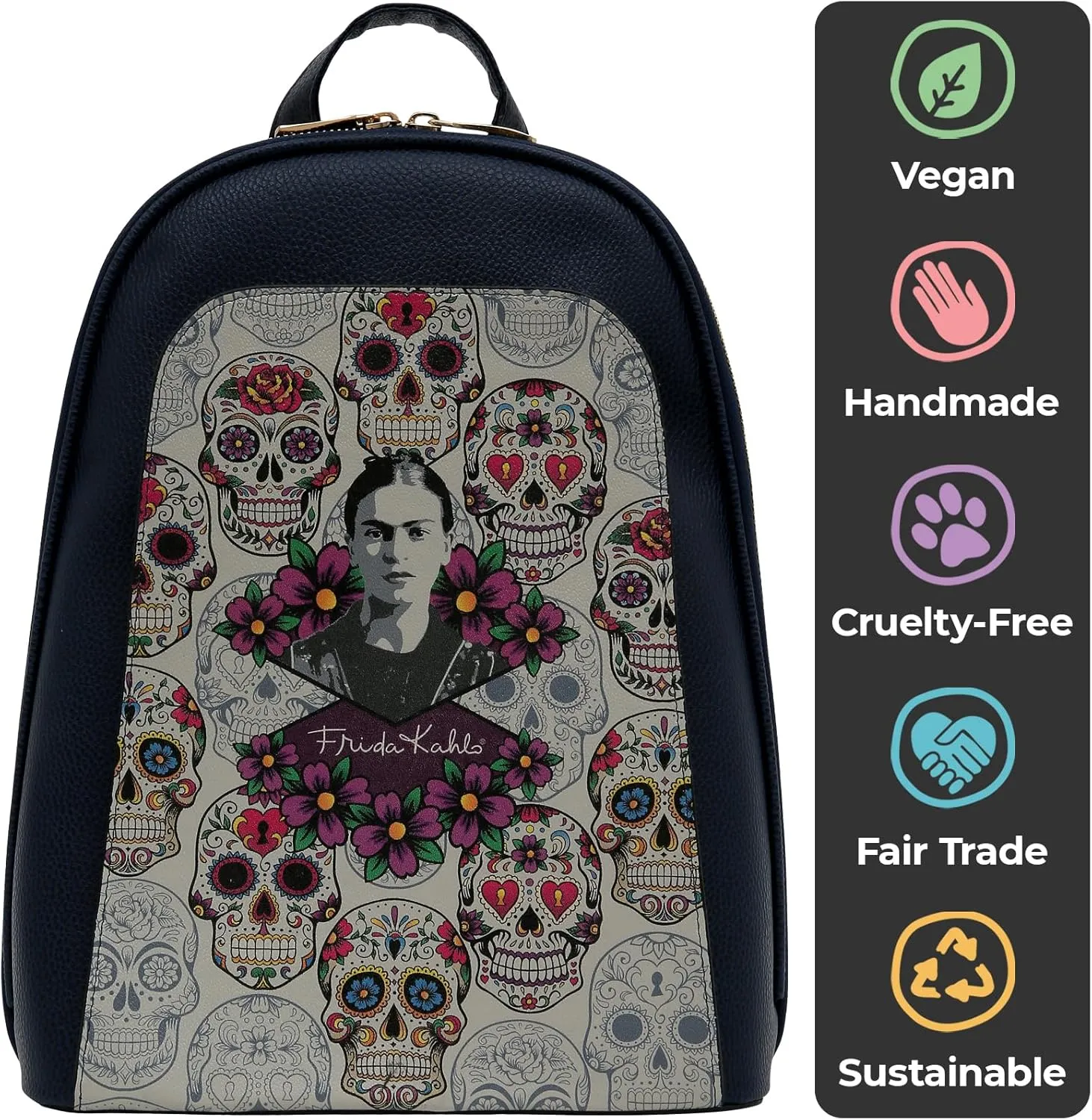 DOGO Small Backpack for Women - Vegan Leather and Unique Design Handmade Backpack Purse for Women