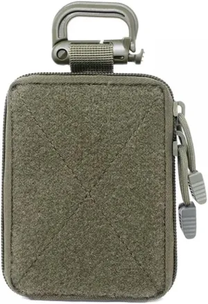 DONGKER EDC Molle Pouch, Tactical Waist Bags, Waterproof First Aid Bag, Micro Pocket Organiser with Carabiner for Outdoor Medical Emergency