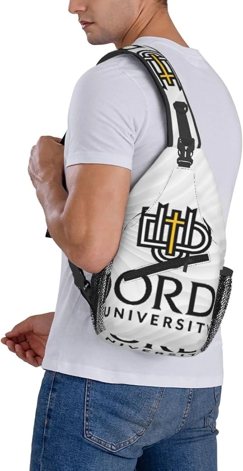 Dordt-University-Logo Small Crossbody Backpack Sling Bag For Men Women Mini One Shoulder Chest Bags Gym Sport Travel Hiking Daypack