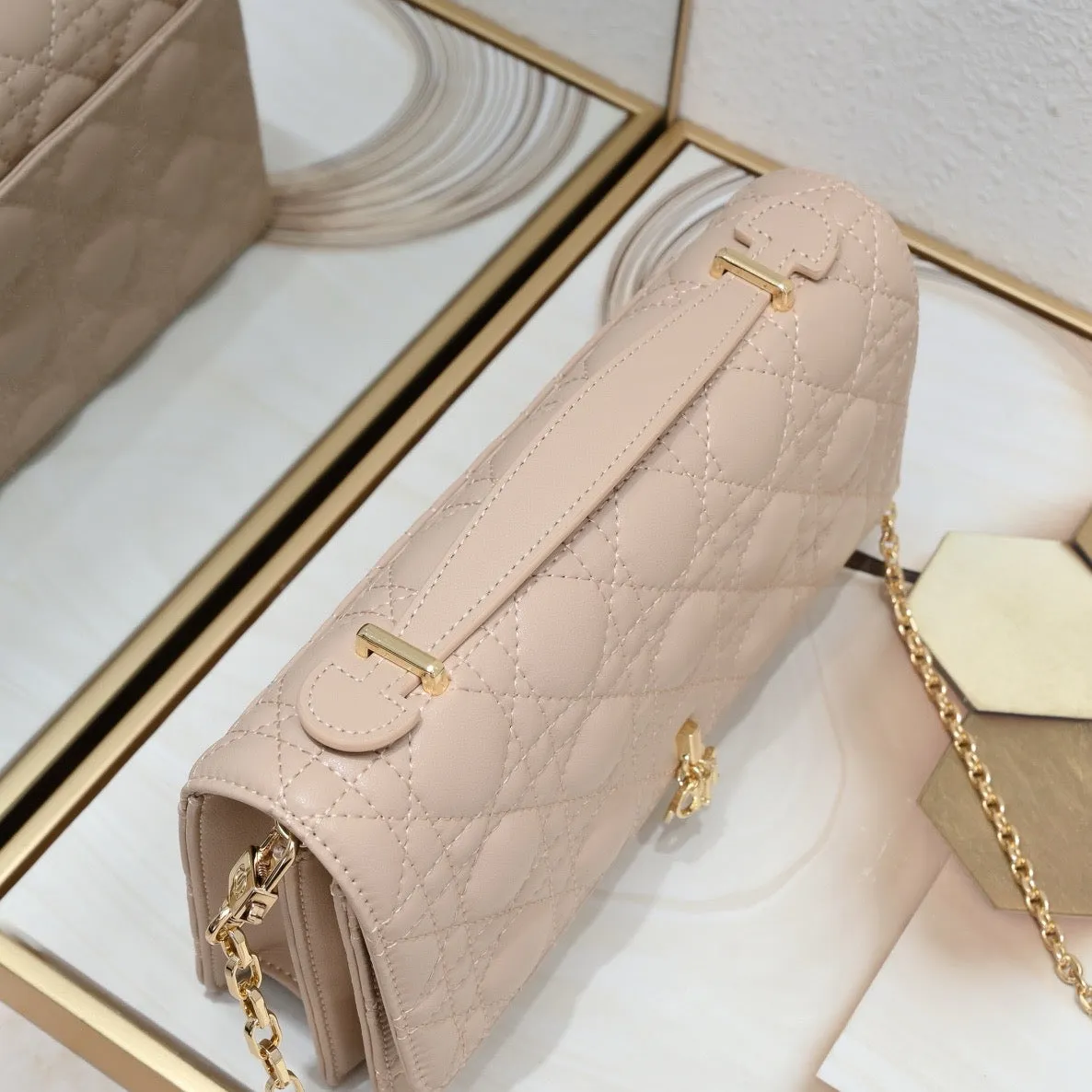 DR410 My Dior Top Handle Bag / 9.5x5.5x3inches