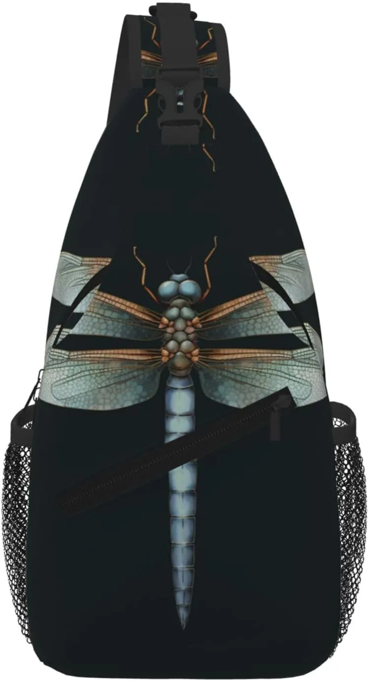 Dragonfly Sling Bag For Women Men Travel Hiking Backpack Crossbody Shoulder Chest Bags Casual Daypack