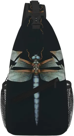 Dragonfly Sling Bag For Women Men Travel Hiking Backpack Crossbody Shoulder Chest Bags Casual Daypack