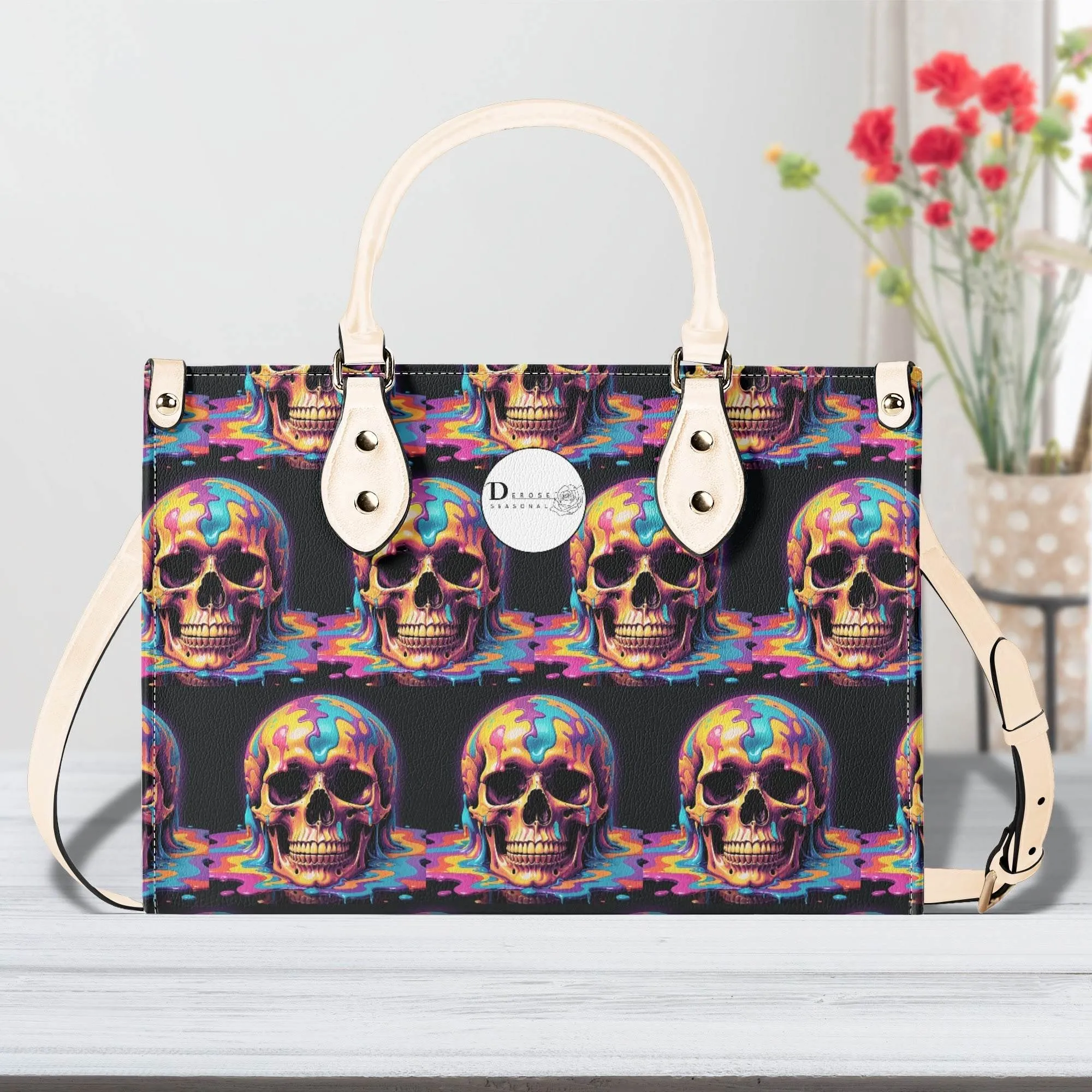 Dripping Skull Luxury Women Leather Handbag (3 sizes)
