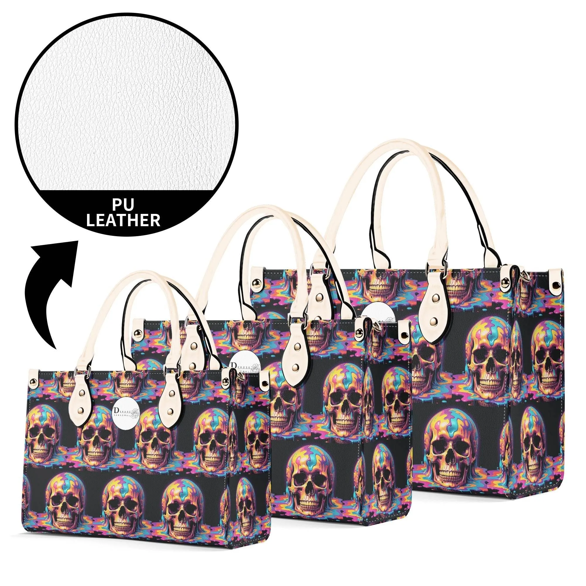 Dripping Skull Luxury Women Leather Handbag (3 sizes)