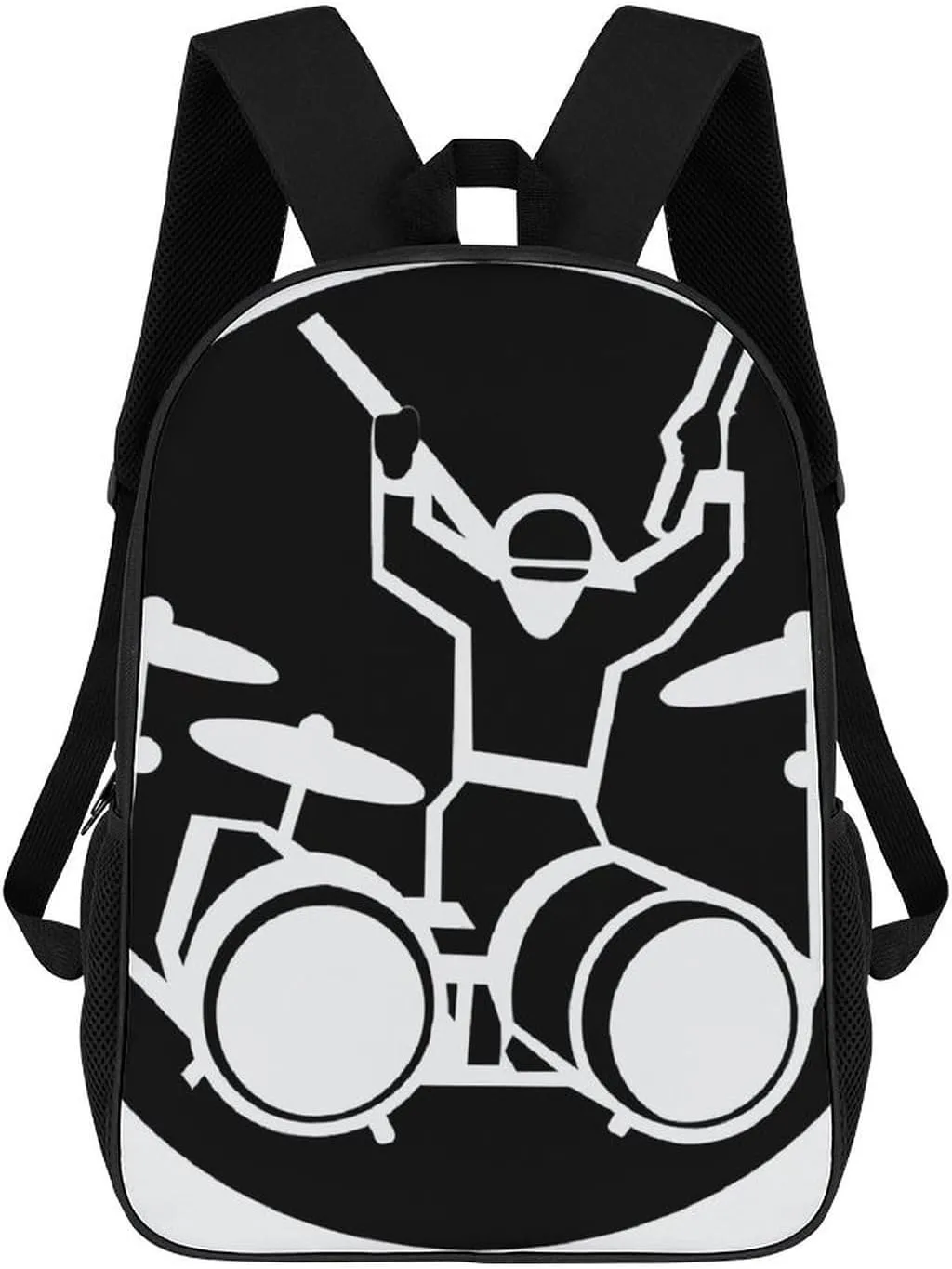 Drummer Business Laptop Backpack for Women Men 17 Inch Carry on Backpack Waterproof Black Bookbag Fashion Lightweight Backpacks for Travel Hiking Camping Casual Daypack Backpacks
