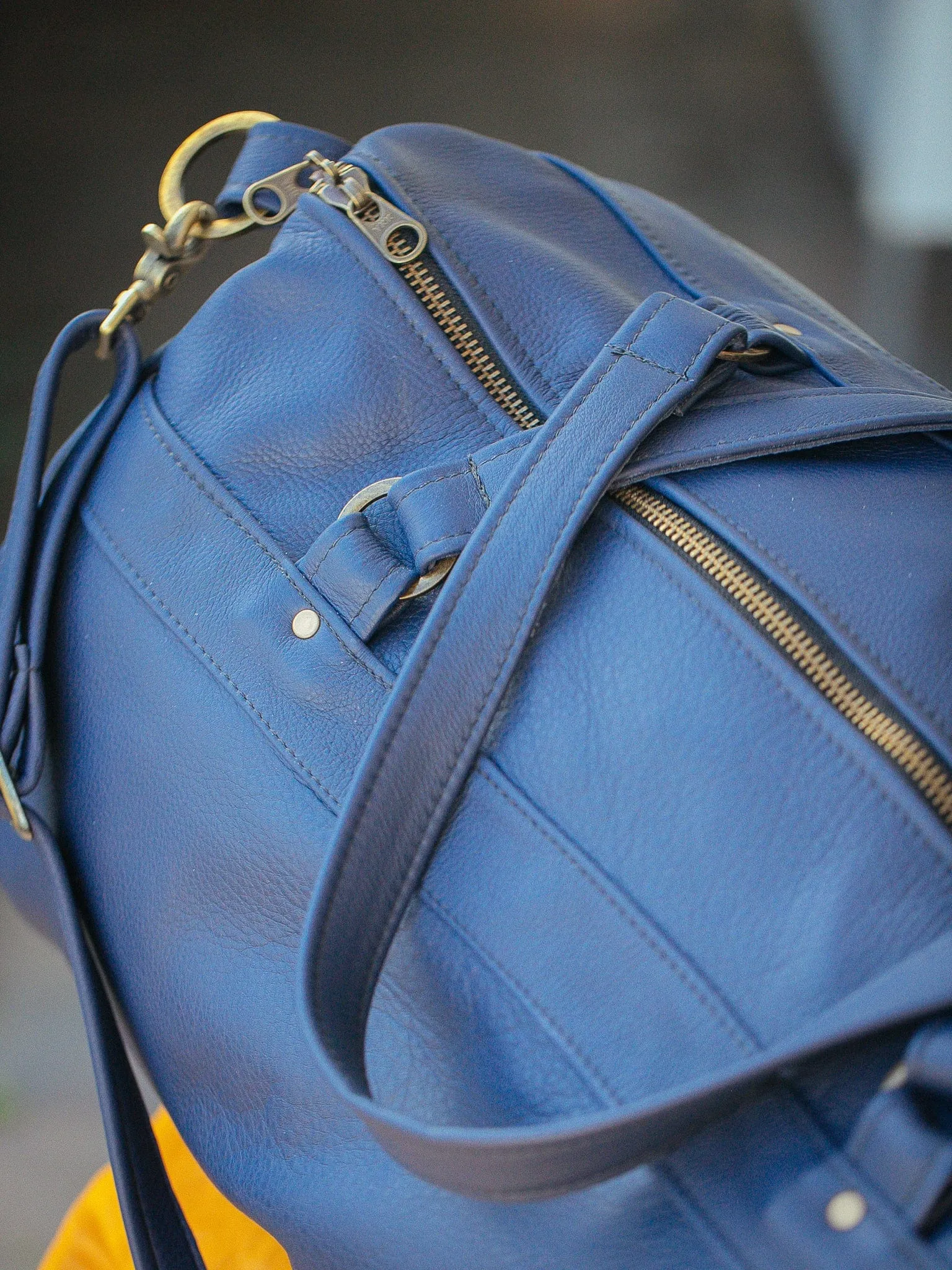 Duffel Carry All Bag - Cowhide - Navy