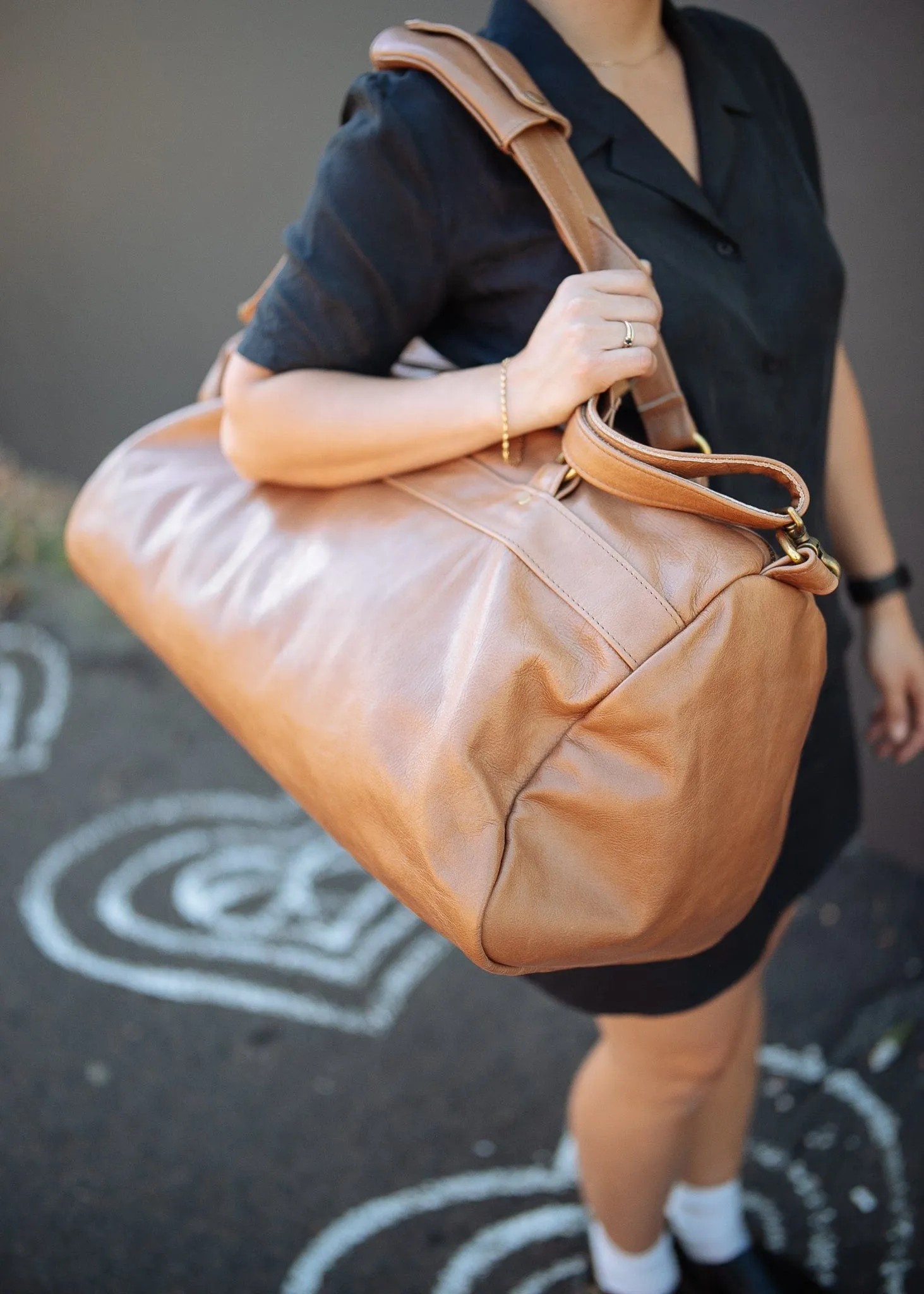 Duffel Carry All Bag - Cowhide - Tan