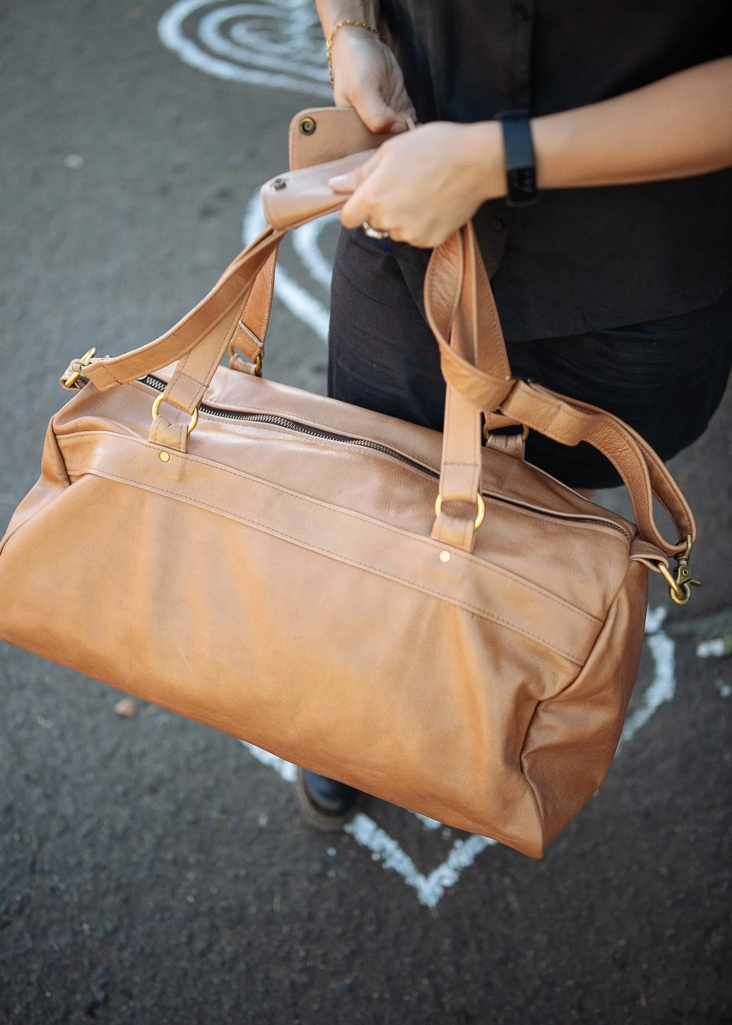 Duffel Carry All Bag - Cowhide - Tan