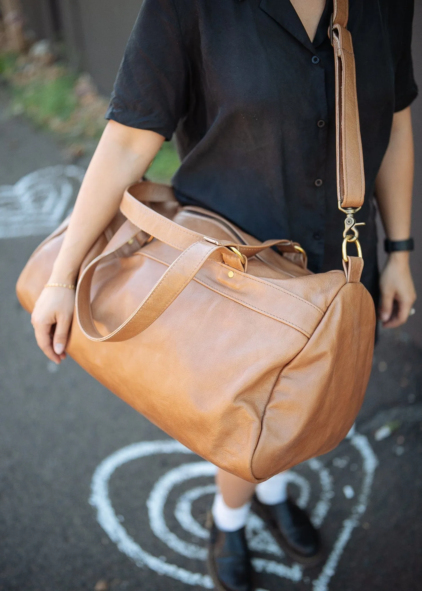 Duffel Carry All Bag - Cowhide - Tan
