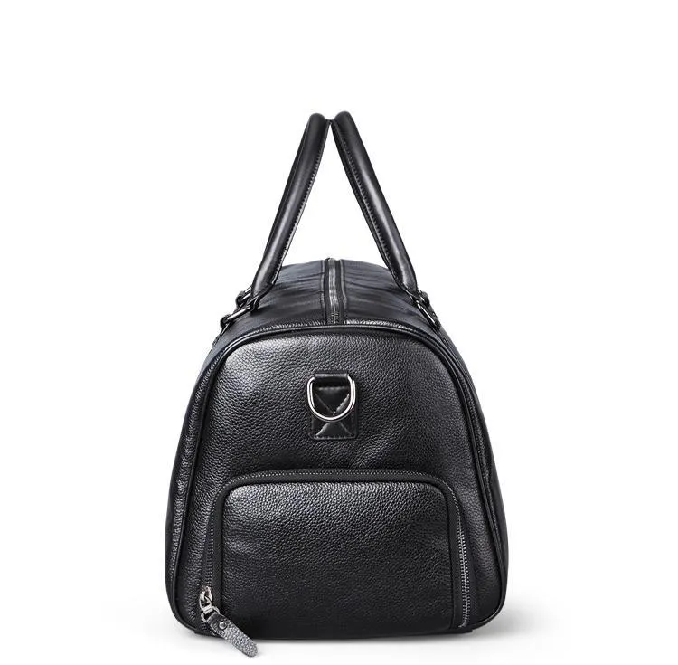 EDMOND SNR LARGE LEATHER WEEKEND TRAVEL BAG