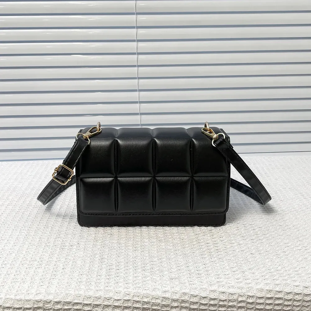 Elegant Women's Chocolate Square PU Leather Crossbody Bag – Stylish and Functional Shoulder Bag for Everyday Use