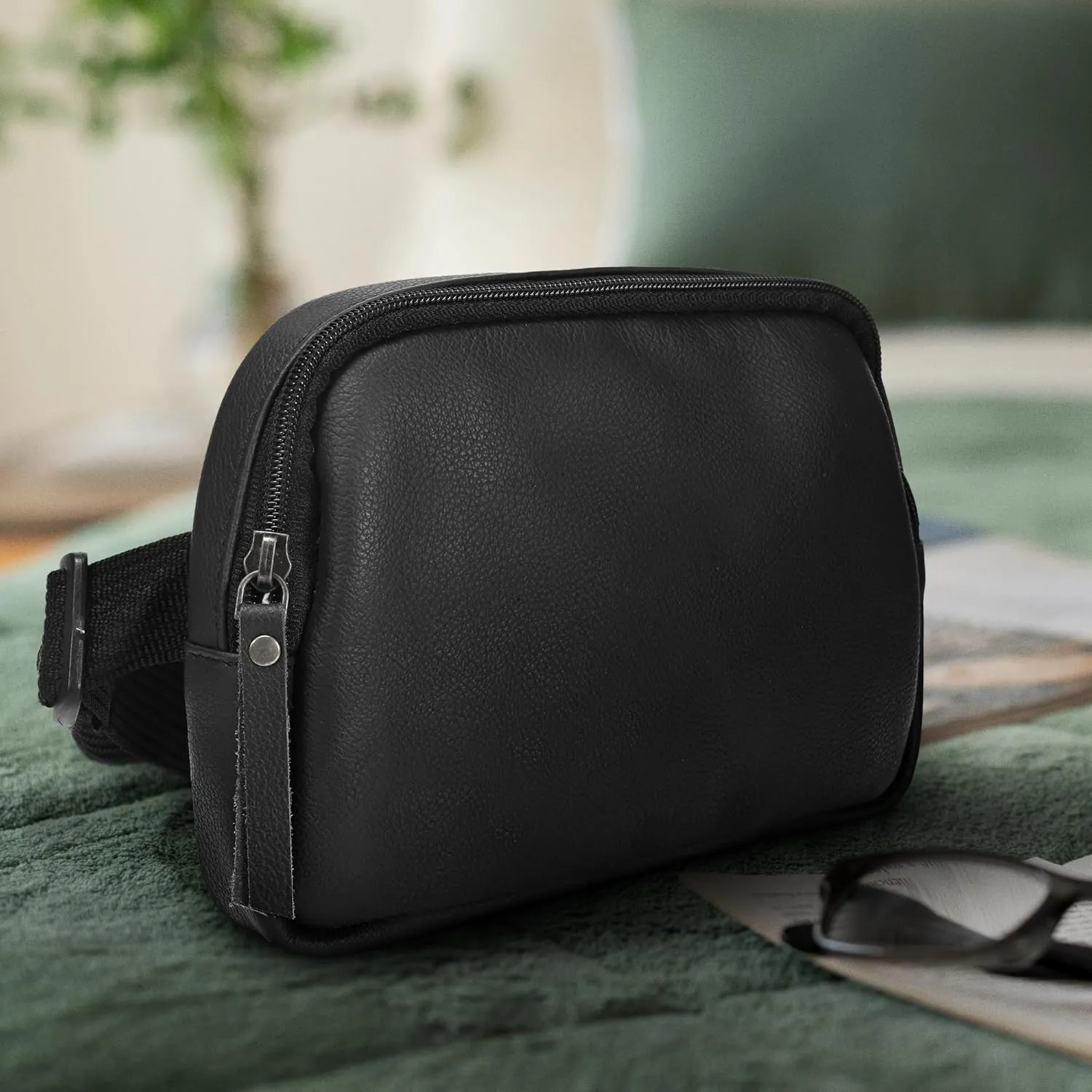 Elizo Fanny Waist Bag Black, Black, Sling Bag