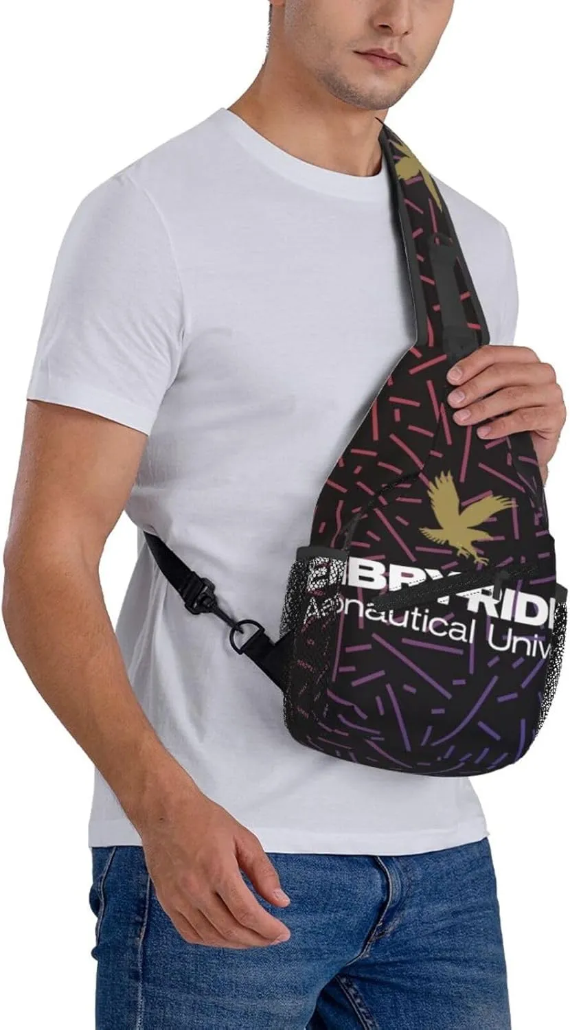 Embry_Riddle_Aeronautical_University Small Crossbody Backpack Sling Bag For Men Women Mini One Shoulder Chest Bags Gym Sport Travel Hiking Daypack
