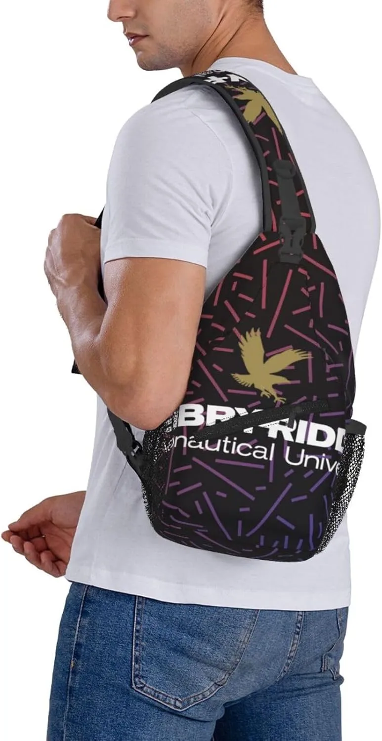 Embry_Riddle_Aeronautical_University Small Crossbody Backpack Sling Bag For Men Women Mini One Shoulder Chest Bags Gym Sport Travel Hiking Daypack