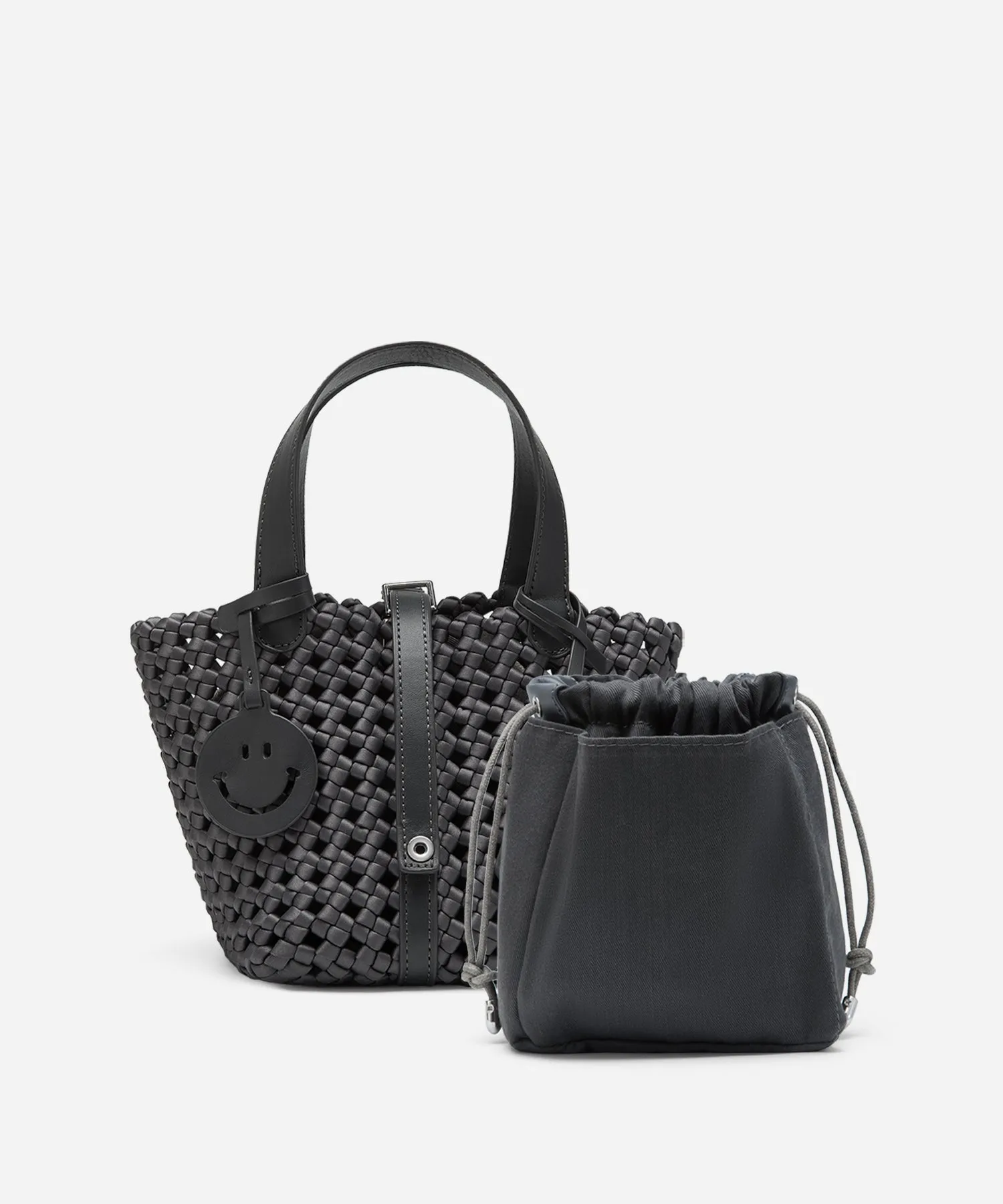Emily 2 PCS Set Woven Handle Bag