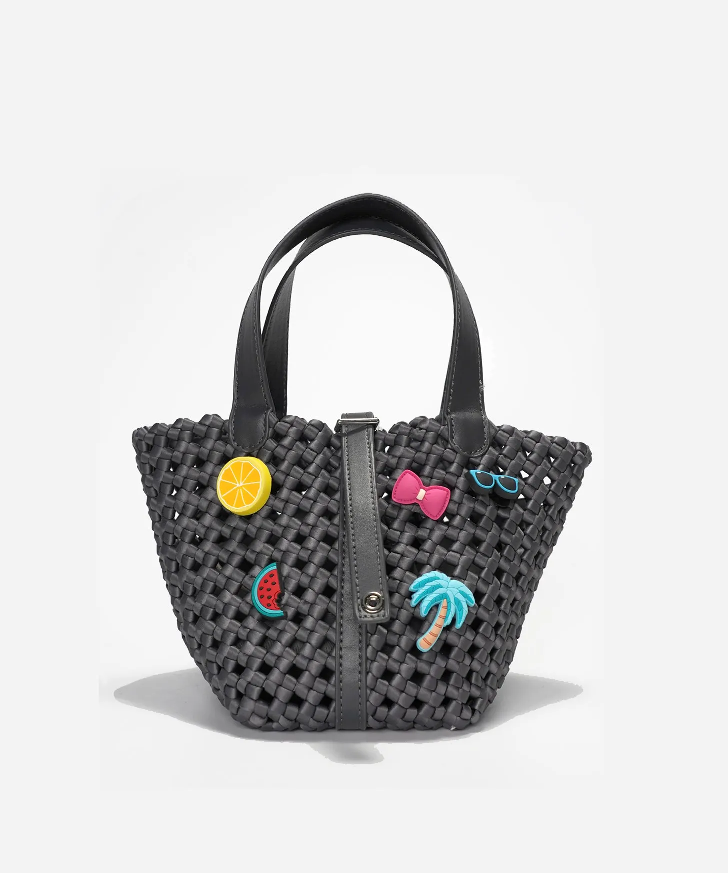 Emily 2 PCS Set Woven Handle Bag