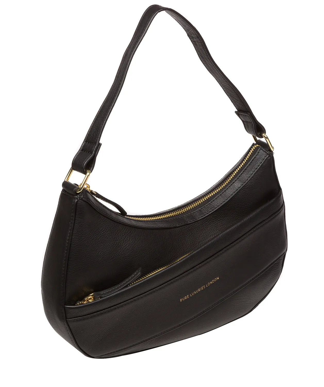 'Emma' Black Nappa Leather Grab Bag