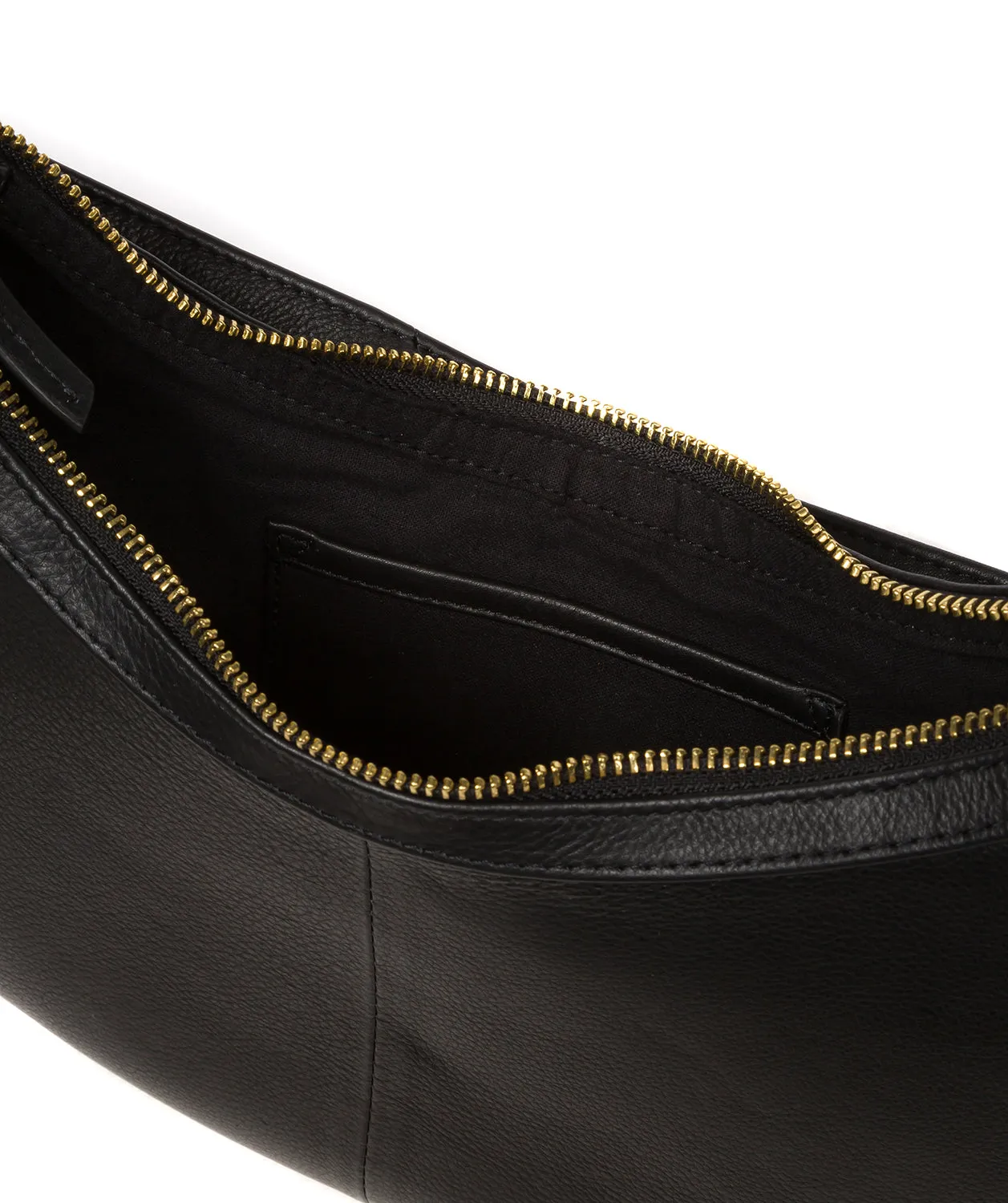 'Emma' Black Nappa Leather Grab Bag