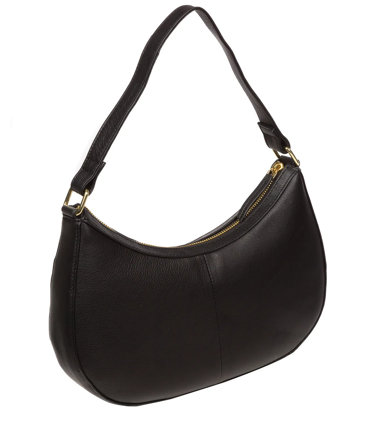 'Emma' Black Nappa Leather Grab Bag