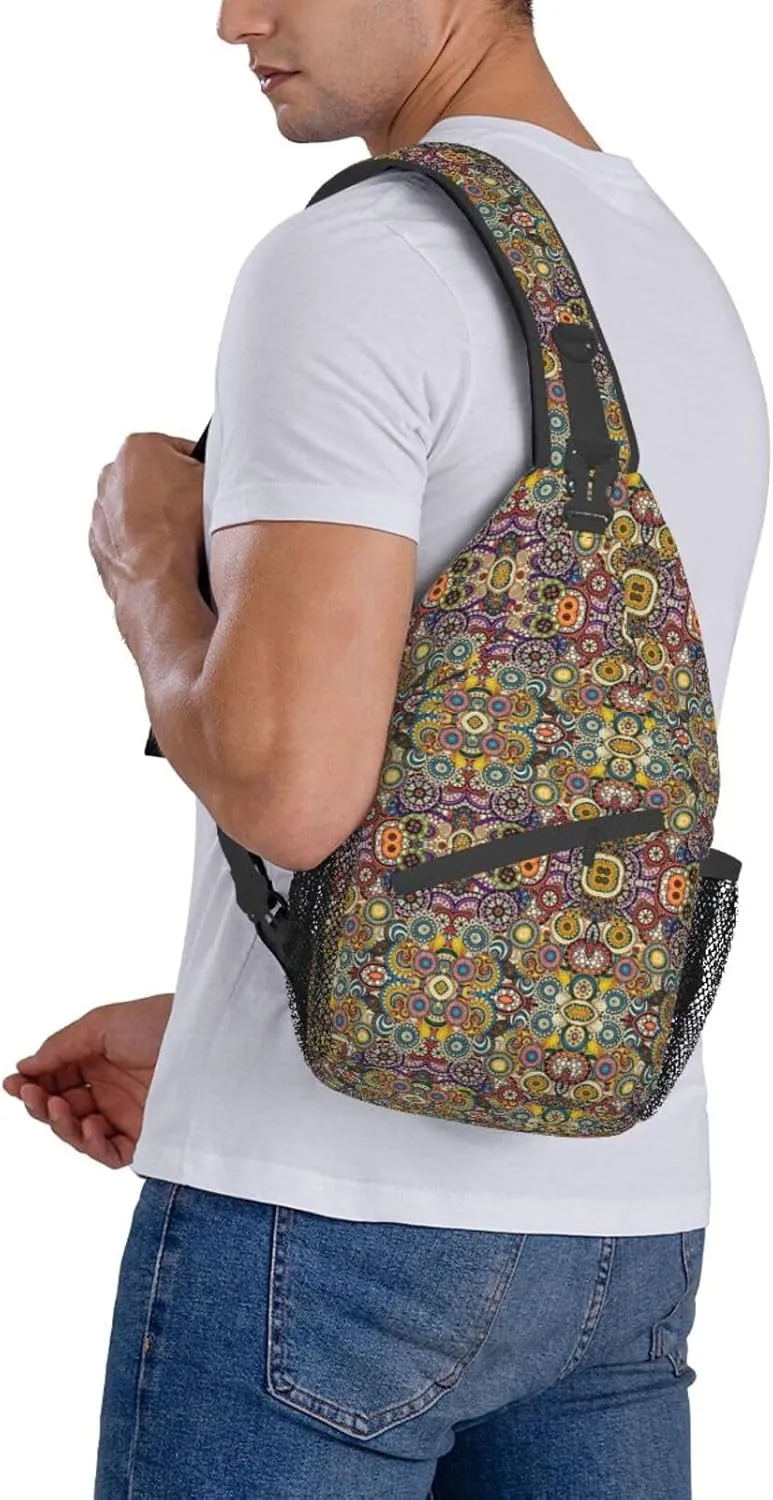 England Symbols Unisex Crossbody Backpack Travel Hiking Casual Chest Bags Lightweight Fashion