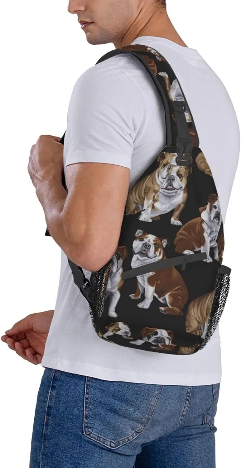 England Symbols Unisex Crossbody Backpack Travel Hiking Casual Chest Bags Lightweight Fashion