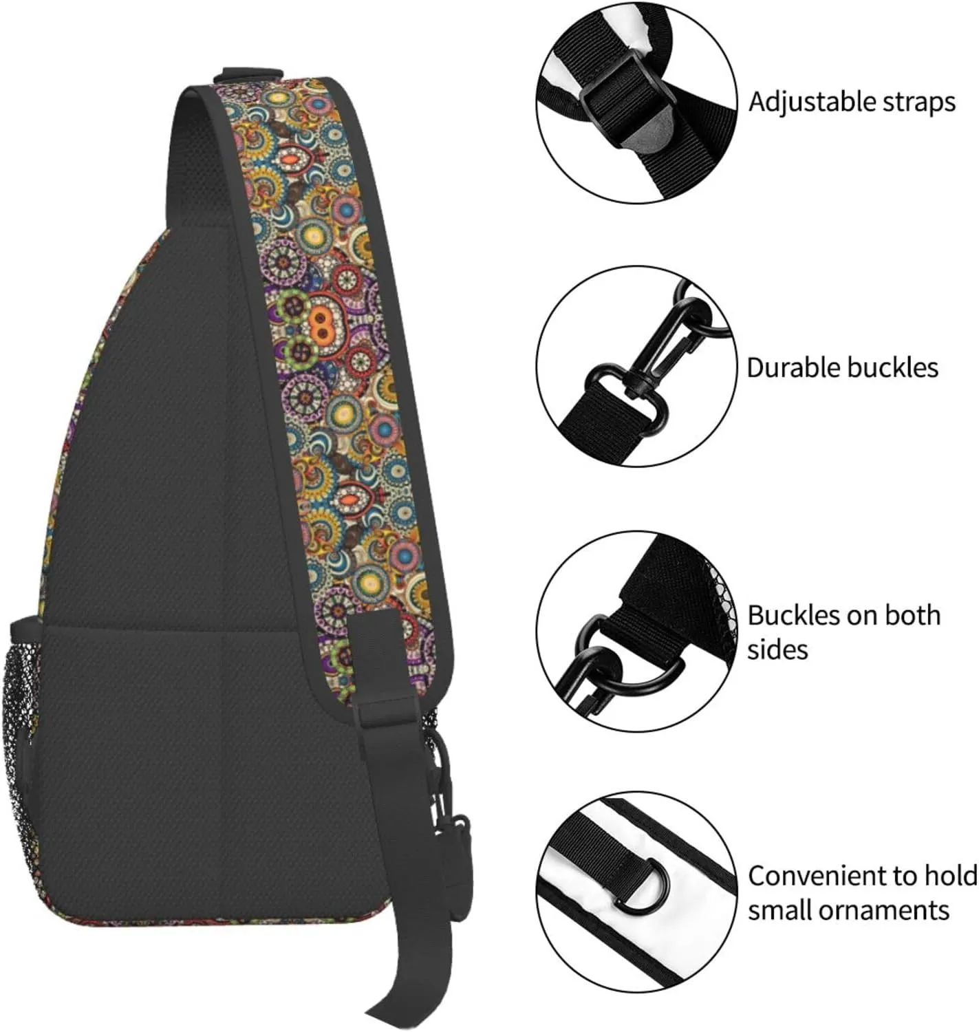 England Symbols Unisex Crossbody Backpack Travel Hiking Casual Chest Bags Lightweight Fashion
